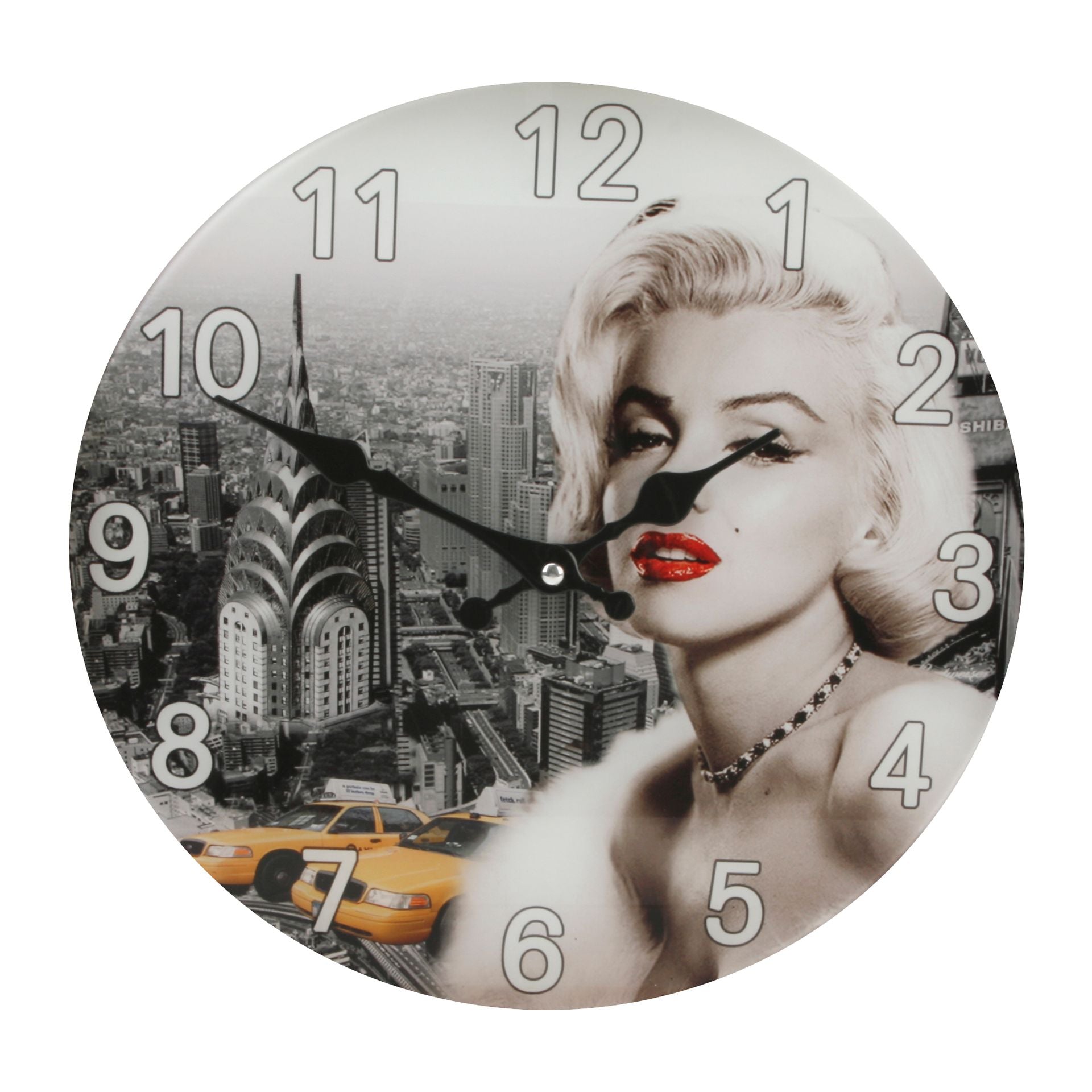 Iconic Collection Glass Wall Clock 30cm Iconic Design