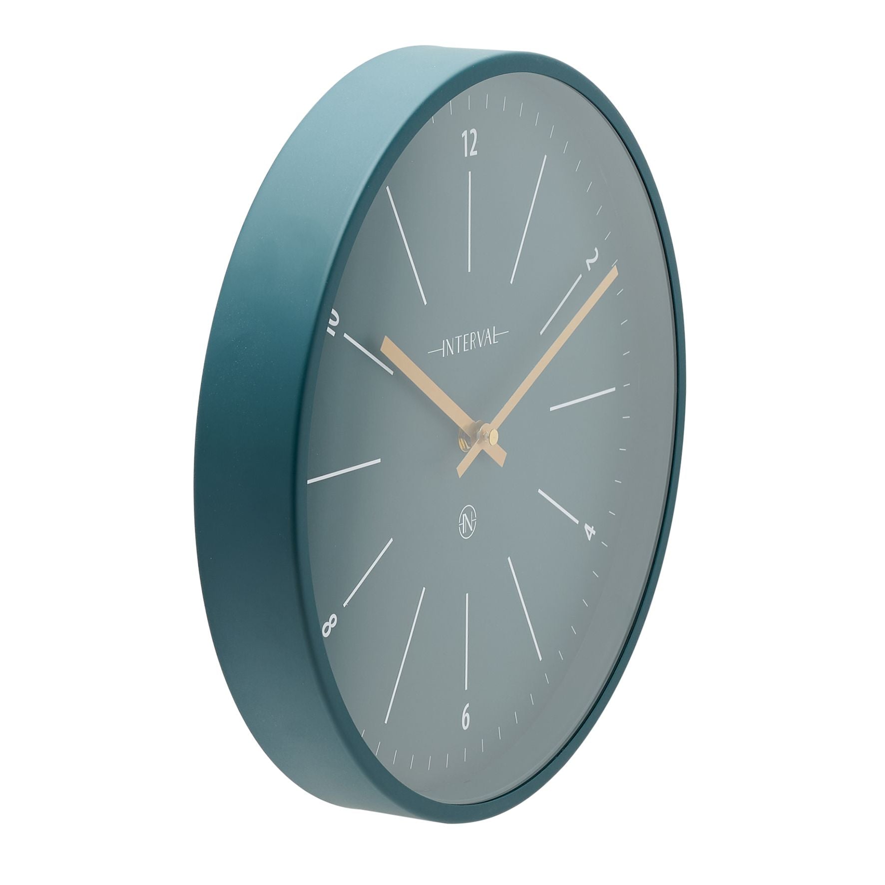 Interval Metal Wall Clock 32cm - Emerald