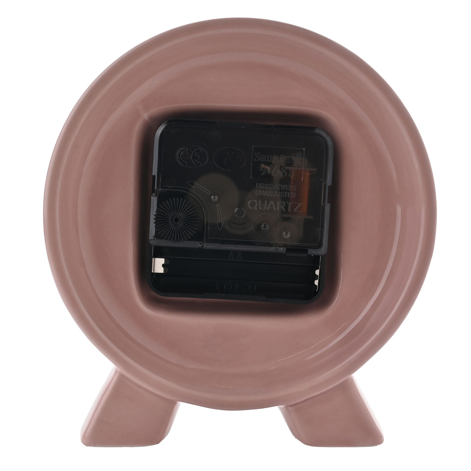 Interval Ceramic Mantle Clock - Pink Clay