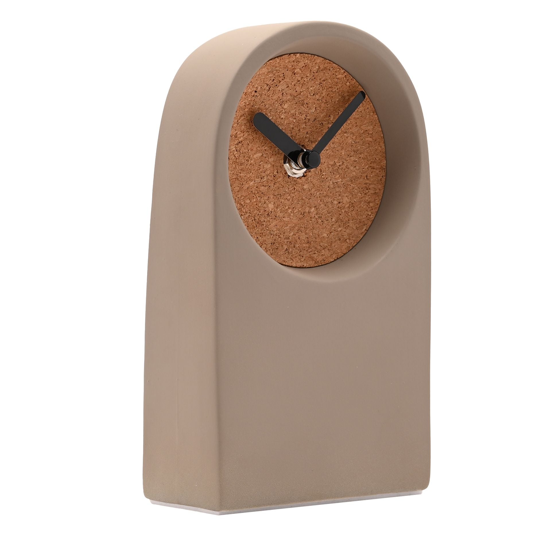 Interval Porcelain & Cork Desk Clock - Taupe