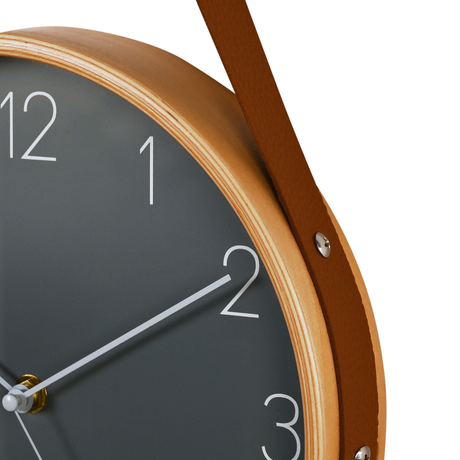 Hometime Wooden Wall Clock with Hanging Belt 25cm