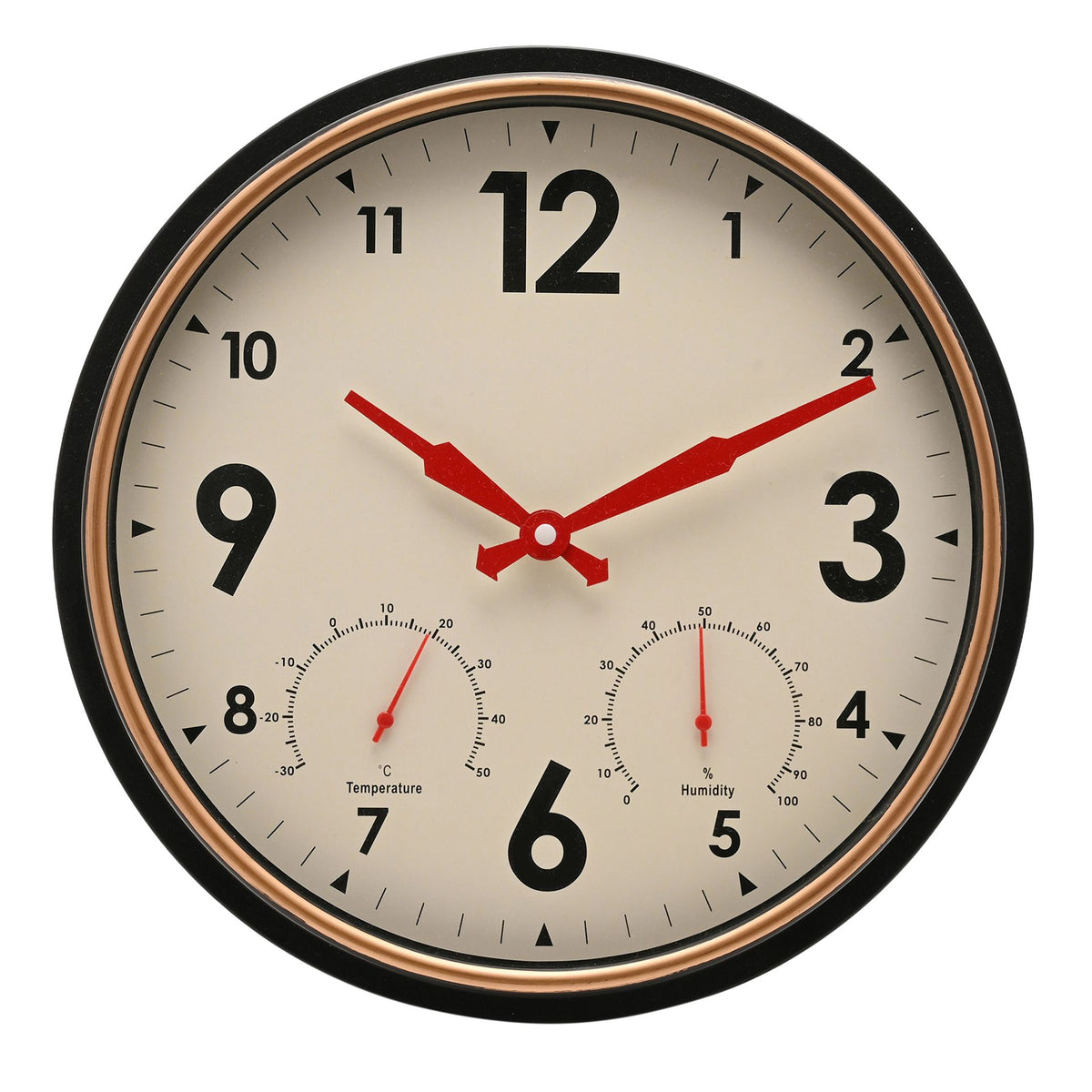 Hometime Vintage Wall Clock With Weather Station 33cm