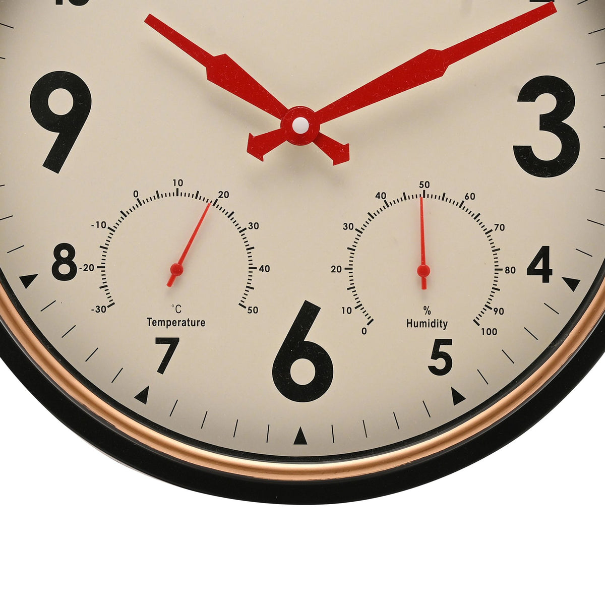 Hometime Vintage Wall Clock With Weather Station 33cm