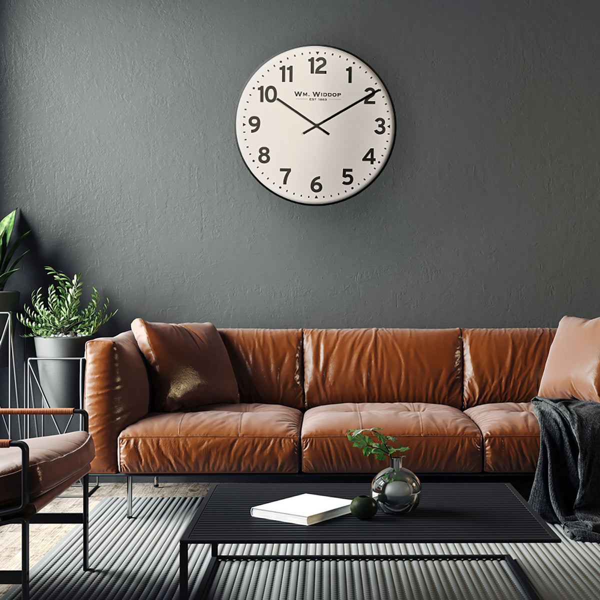 Wm. Widdop Metal Wall Clock