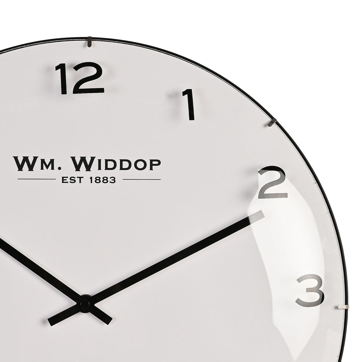 Wm. Widdop Domed Glass Wall Clock
