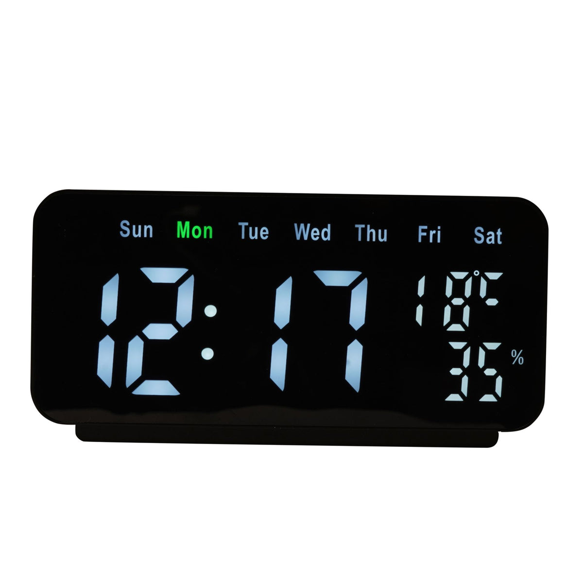 Hometime LED Alarm Clock with Thermometer and Hygrometer