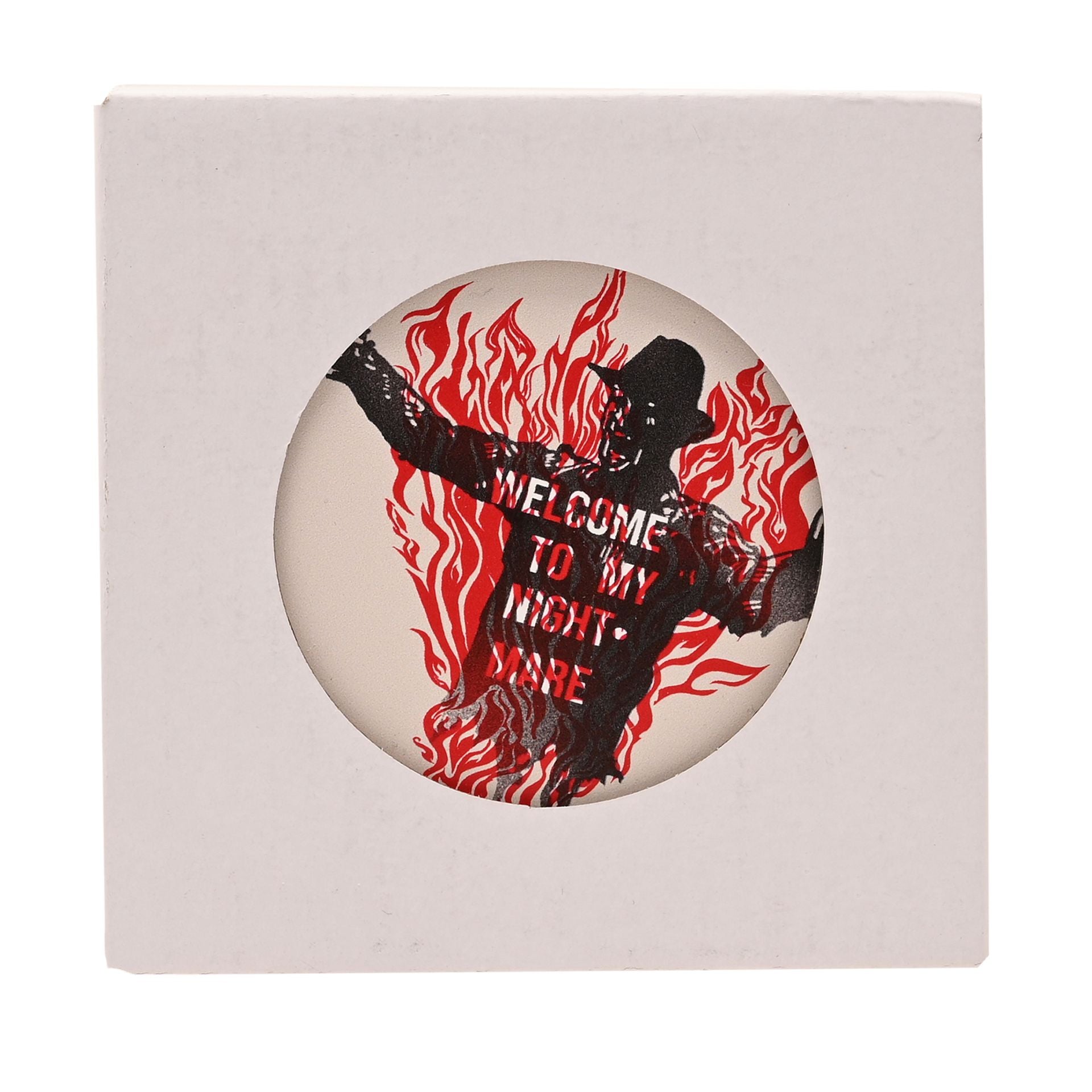 Warner Bros Nightmare on Elm Street Square Coaster - Freddy on Fire