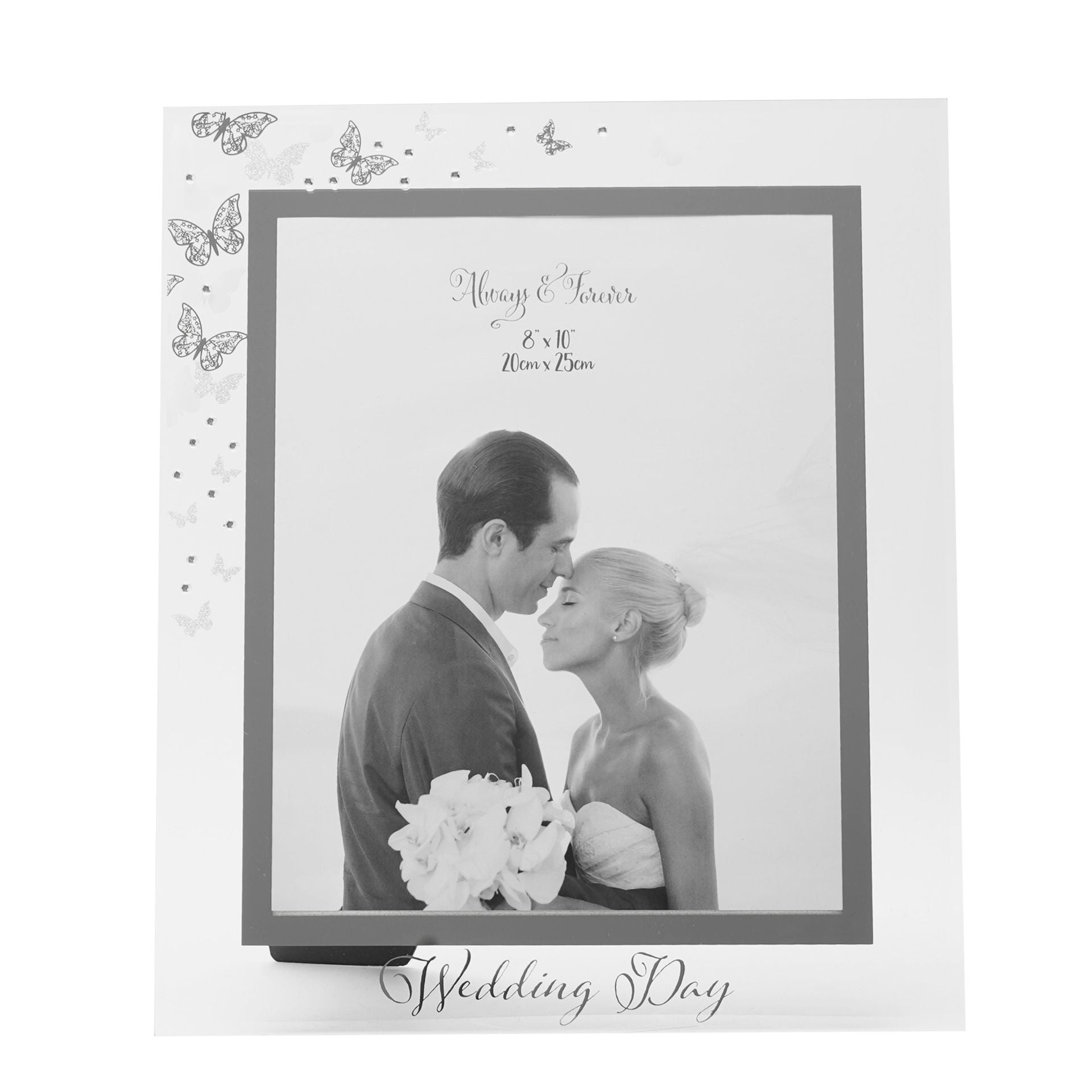 Always & Forever Glass Frame Butterflies 8" x 10"