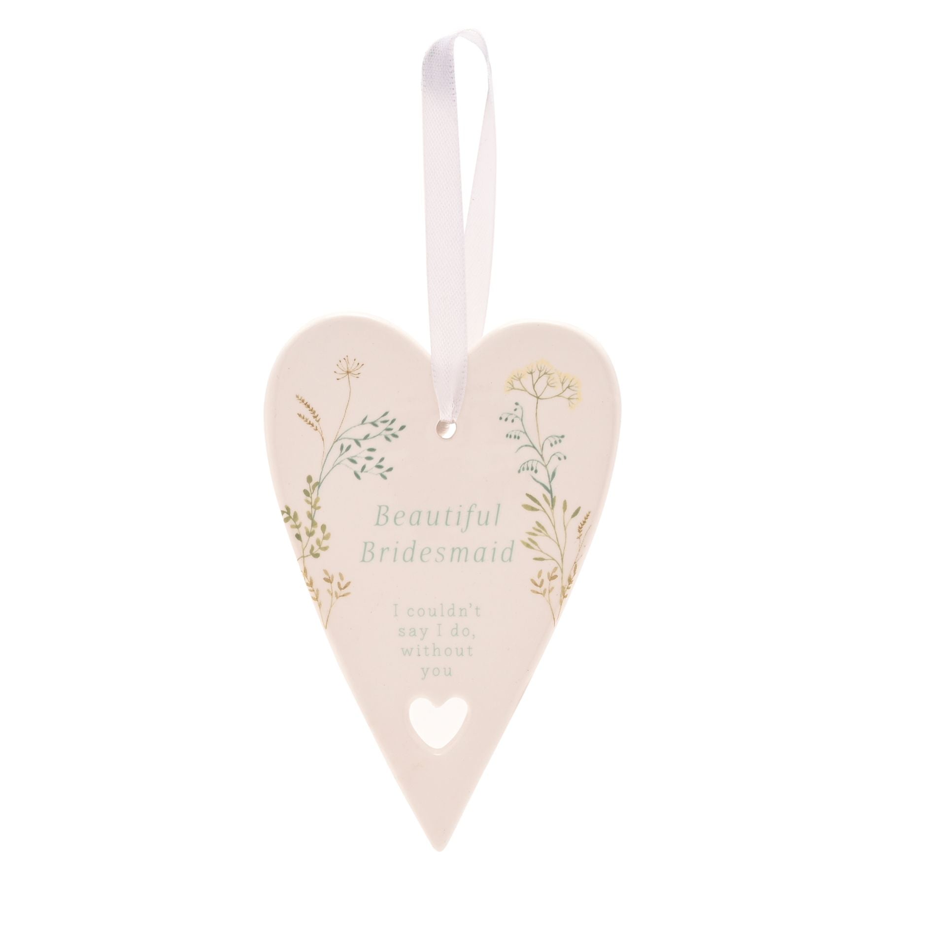 Love Story Ceramic Heart 13cms - Bridesmaid