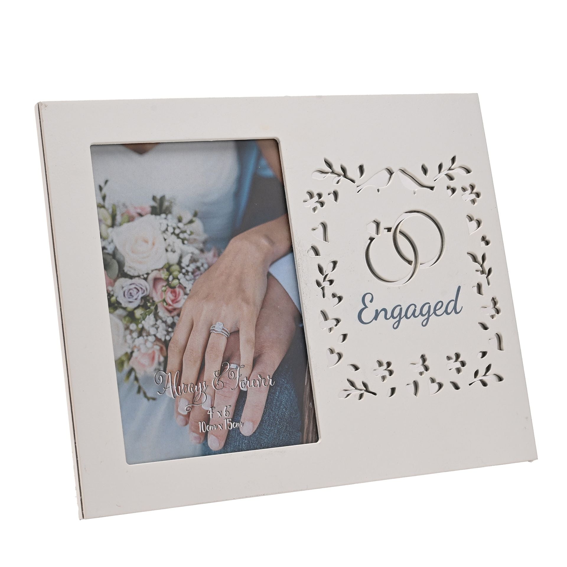 Always & Forever Laser Cut Photo Frame 4 x 6ins - Engaged