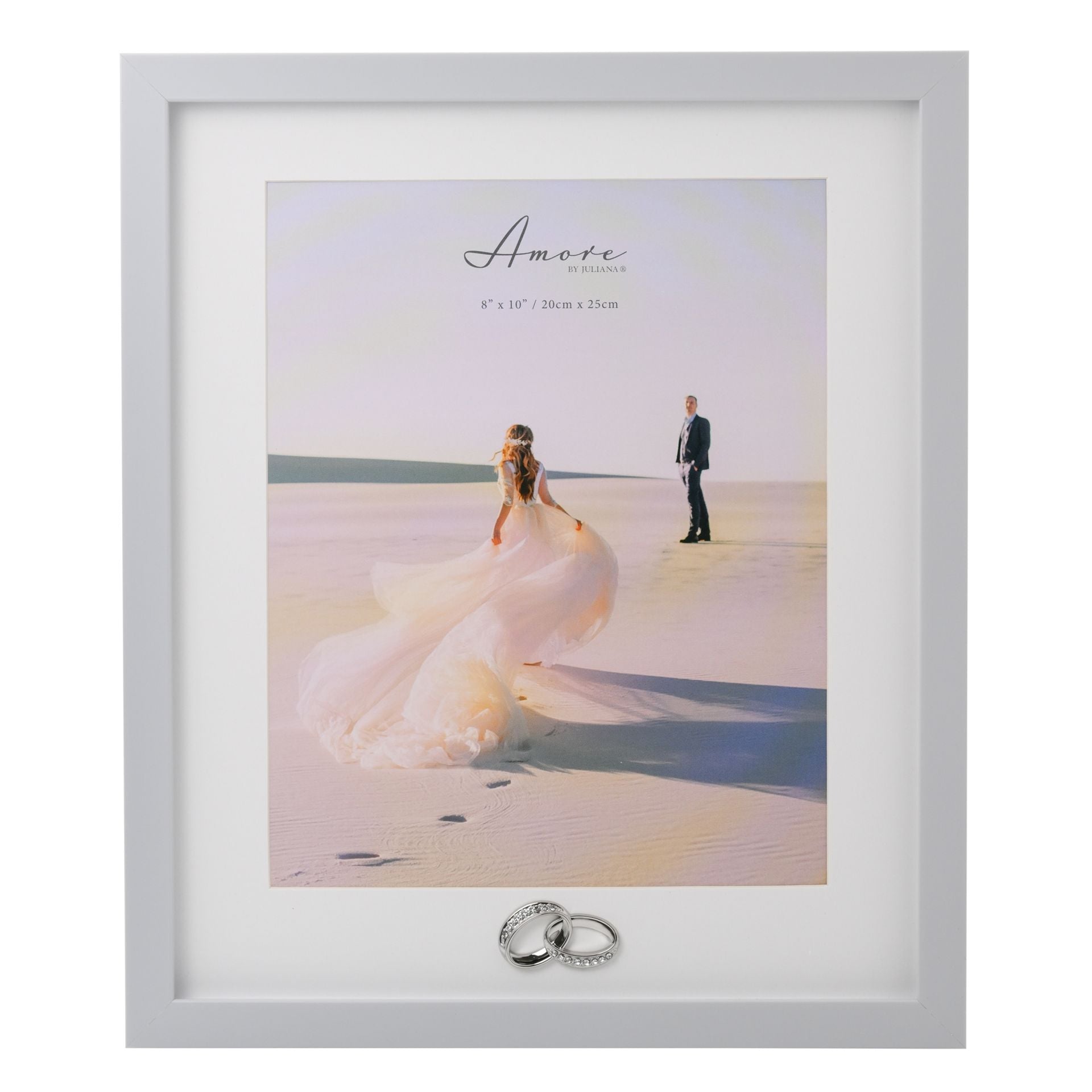Amore Photo Frame with Rings Icon - 8" x 10"
