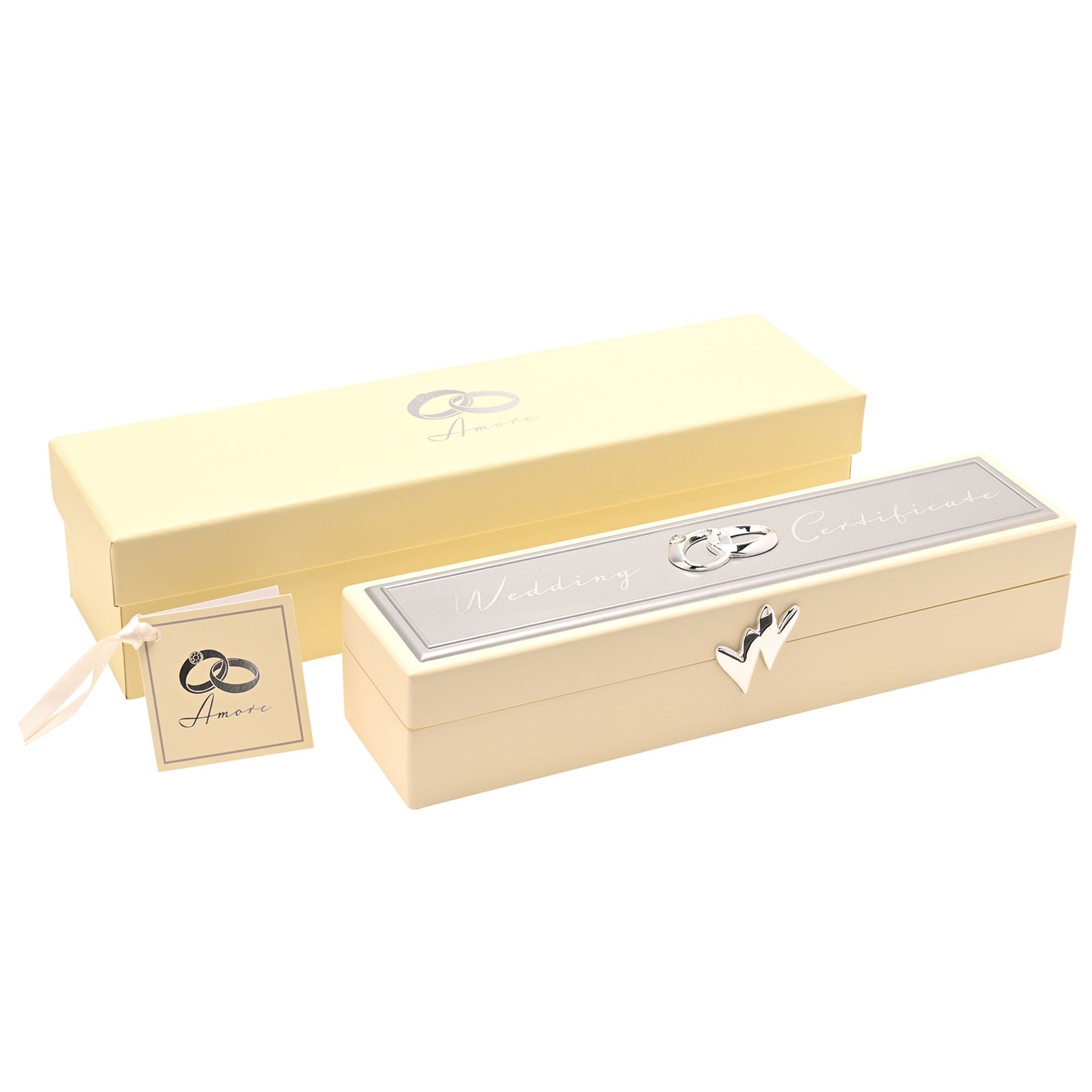 Amore Wedding Certificate Holder with Icons & Crystals