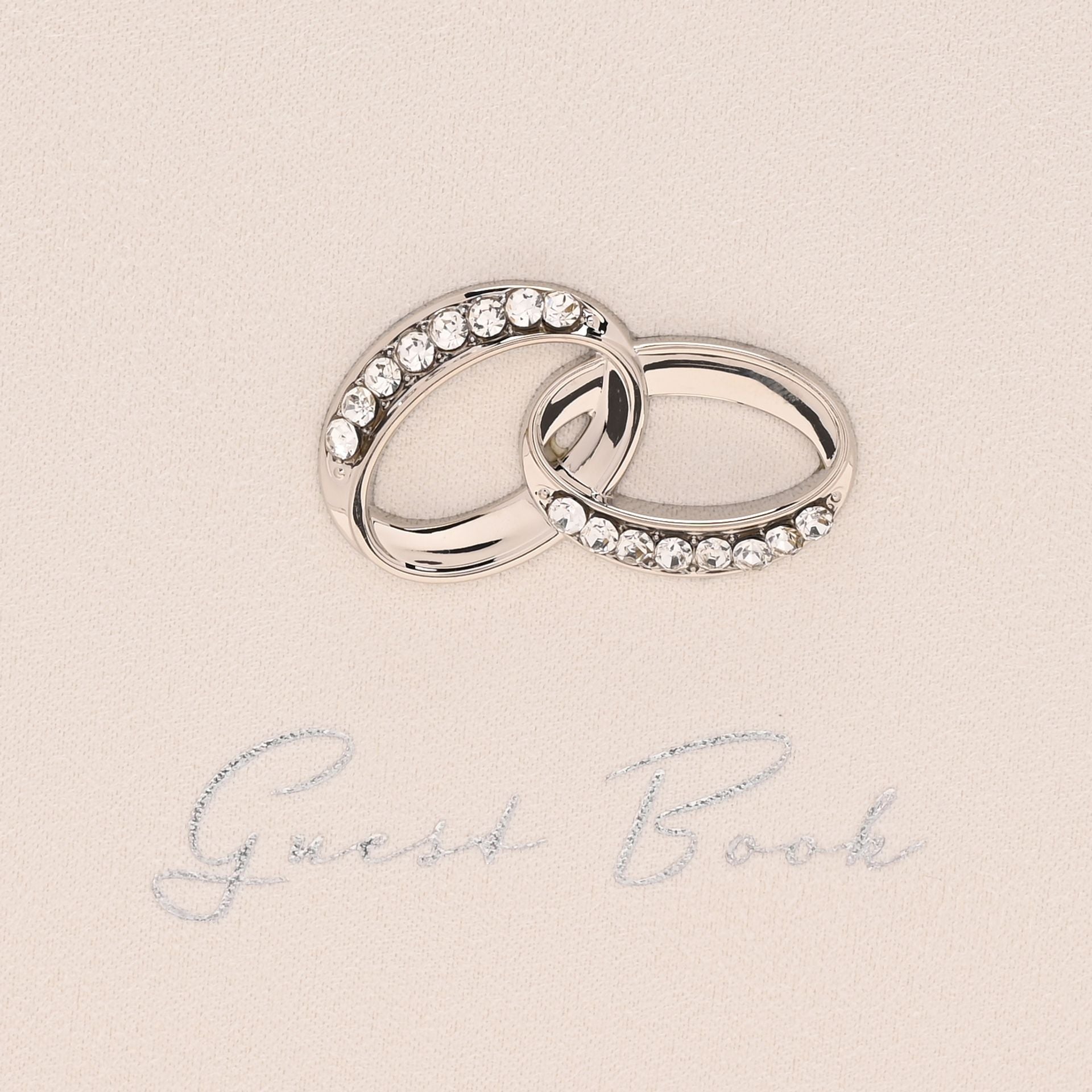 Amore Suede Guest Book with Silver Rings 40 pages