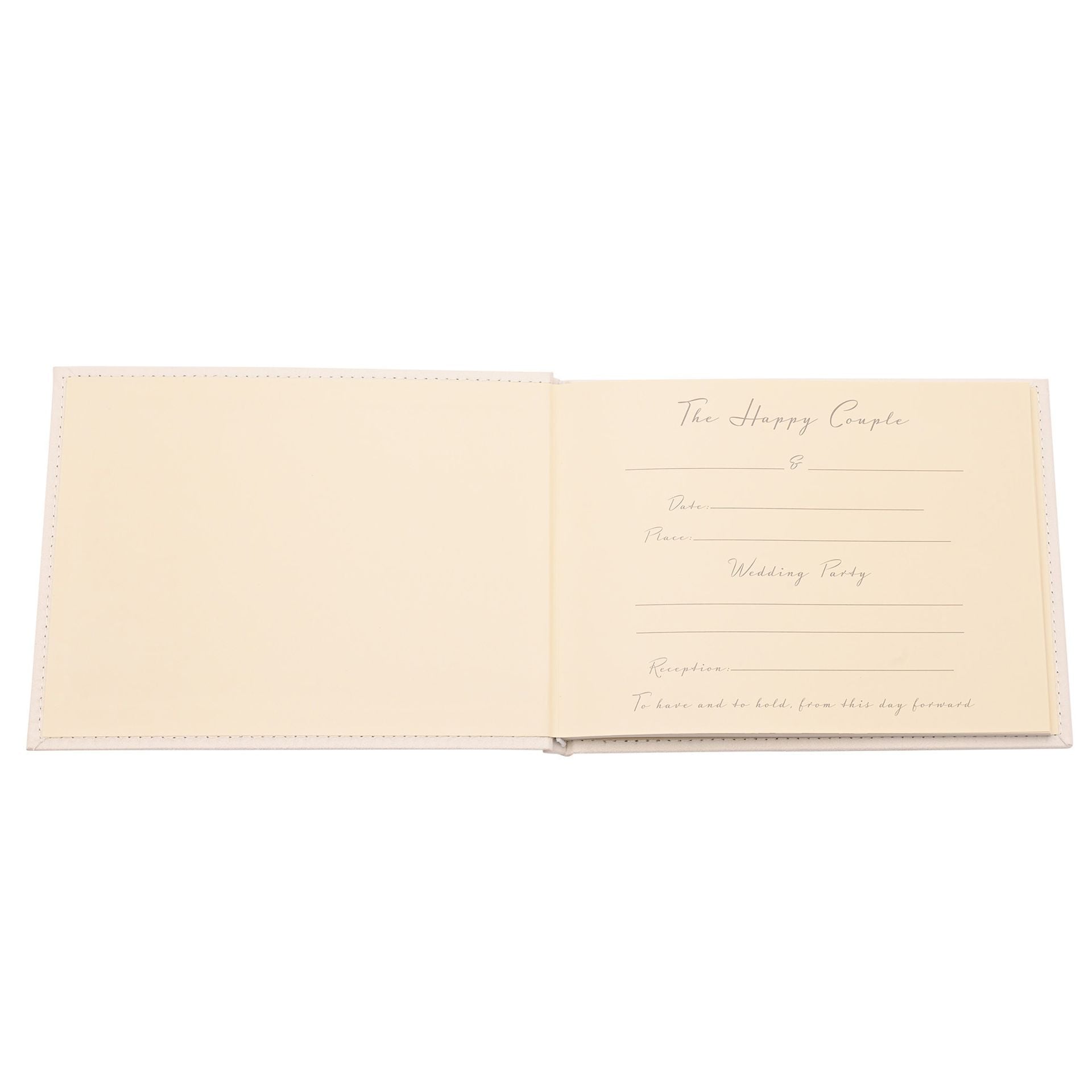 Amore Suede Guest Book with Silver Rings 40 pages