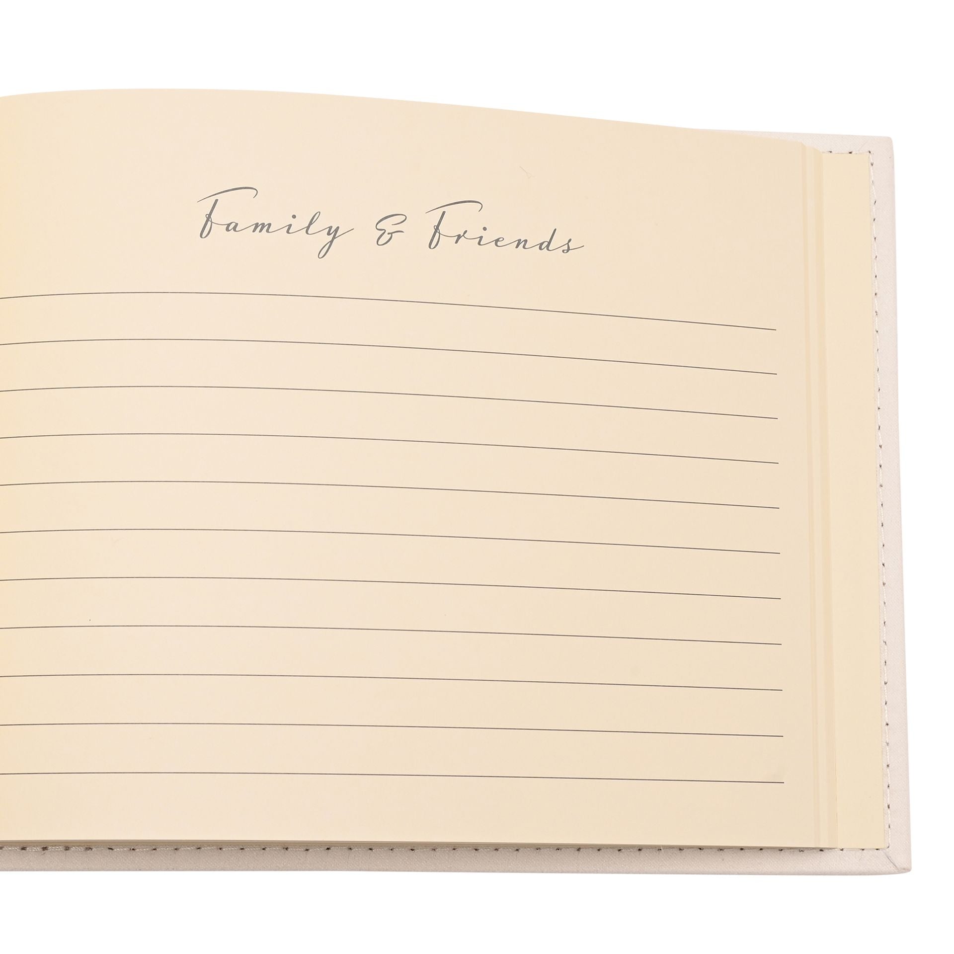 Amore Suede Guest Book with Silver Rings 40 pages