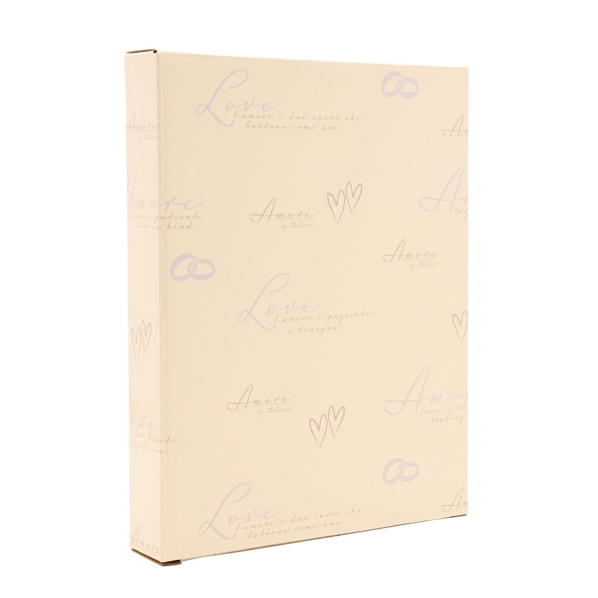 Amore Suede Guest Book with Silver Rings 40 pages