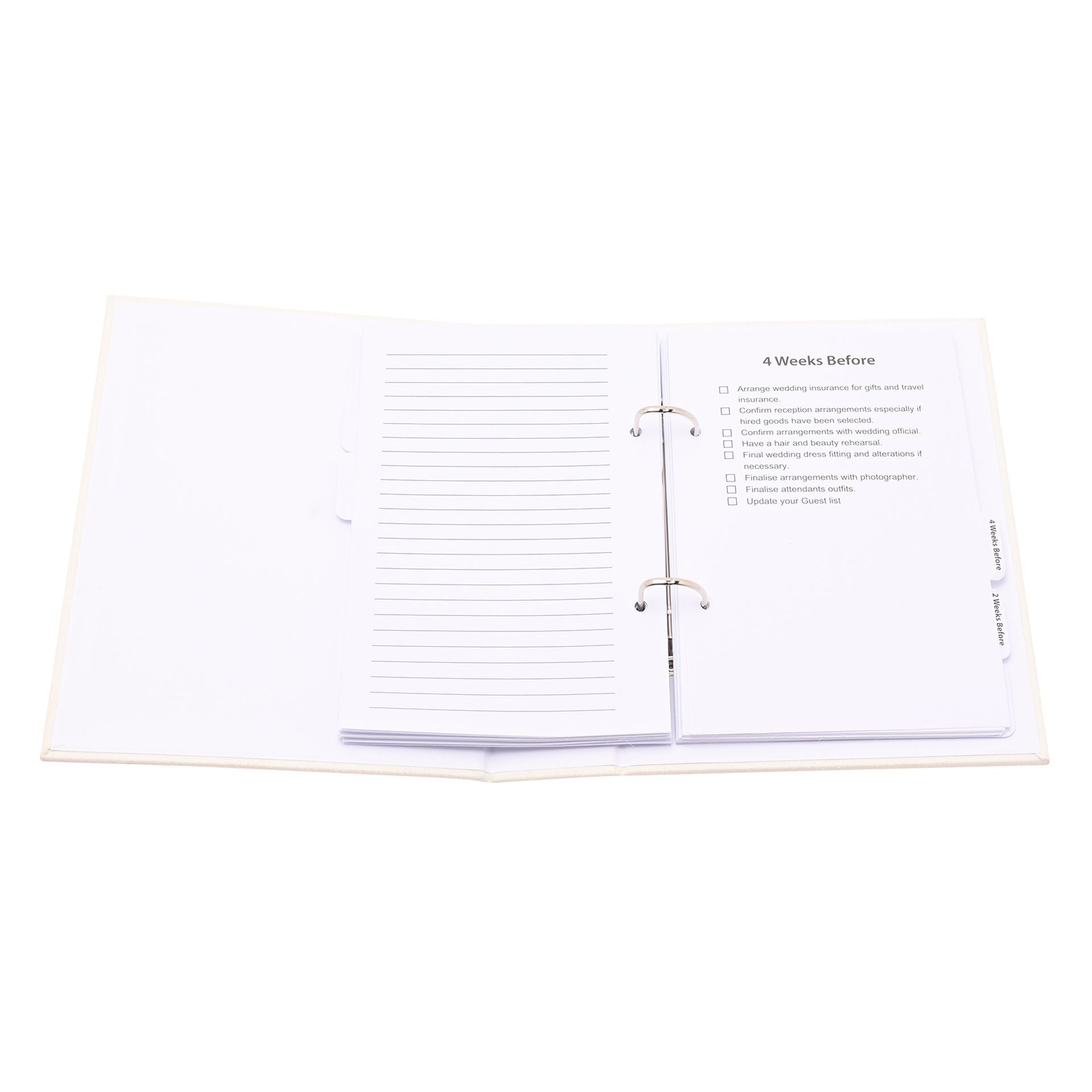 Amore Wedding Planner Cream Suede