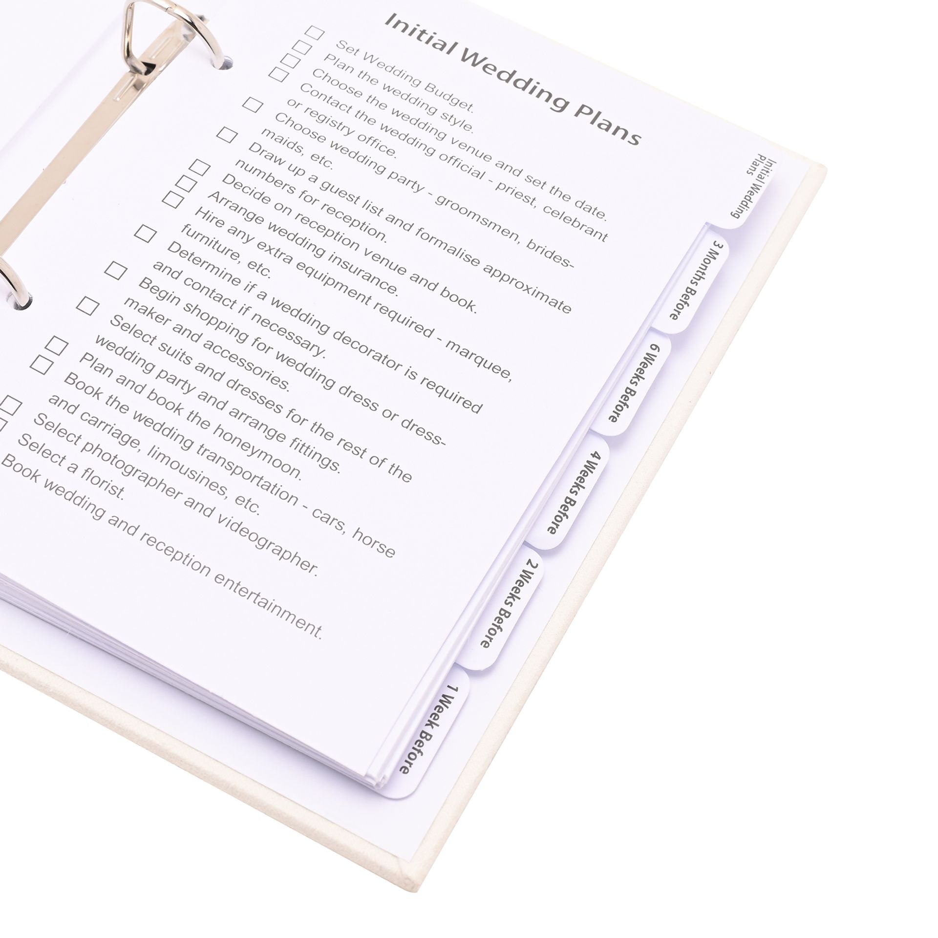 Amore Wedding Planner Cream Suede