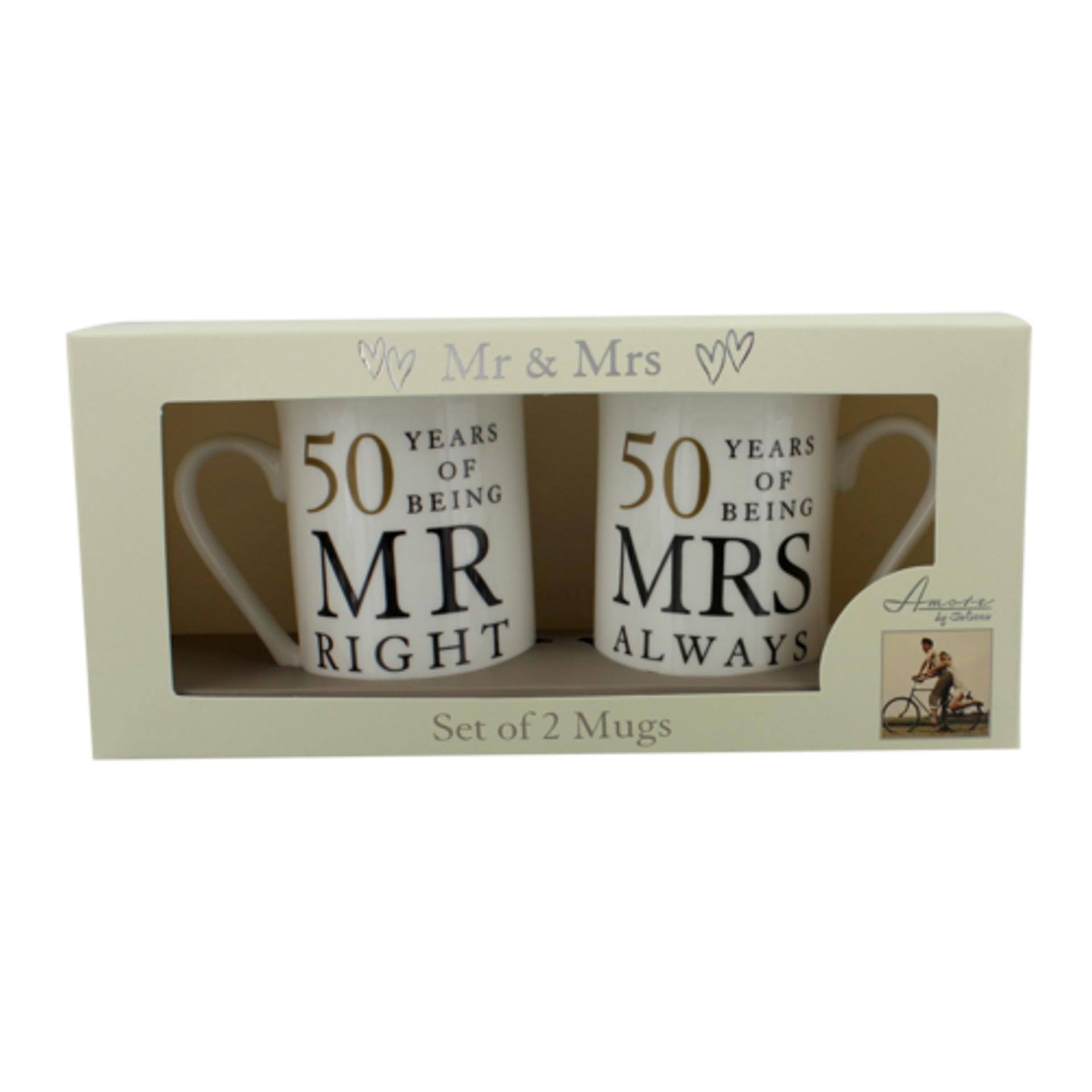 Amore Gift Set - 50 Years Of Mr Right/Mrs Always Right