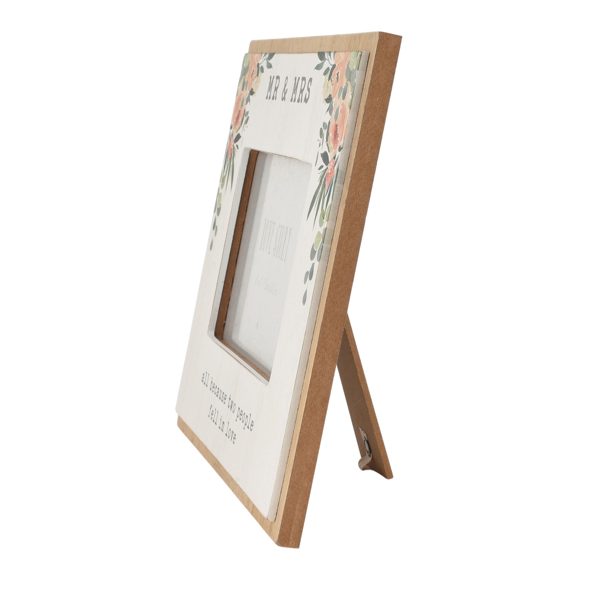 Love Story Photo Frame 6" x 4" "Mr & Mrs"
