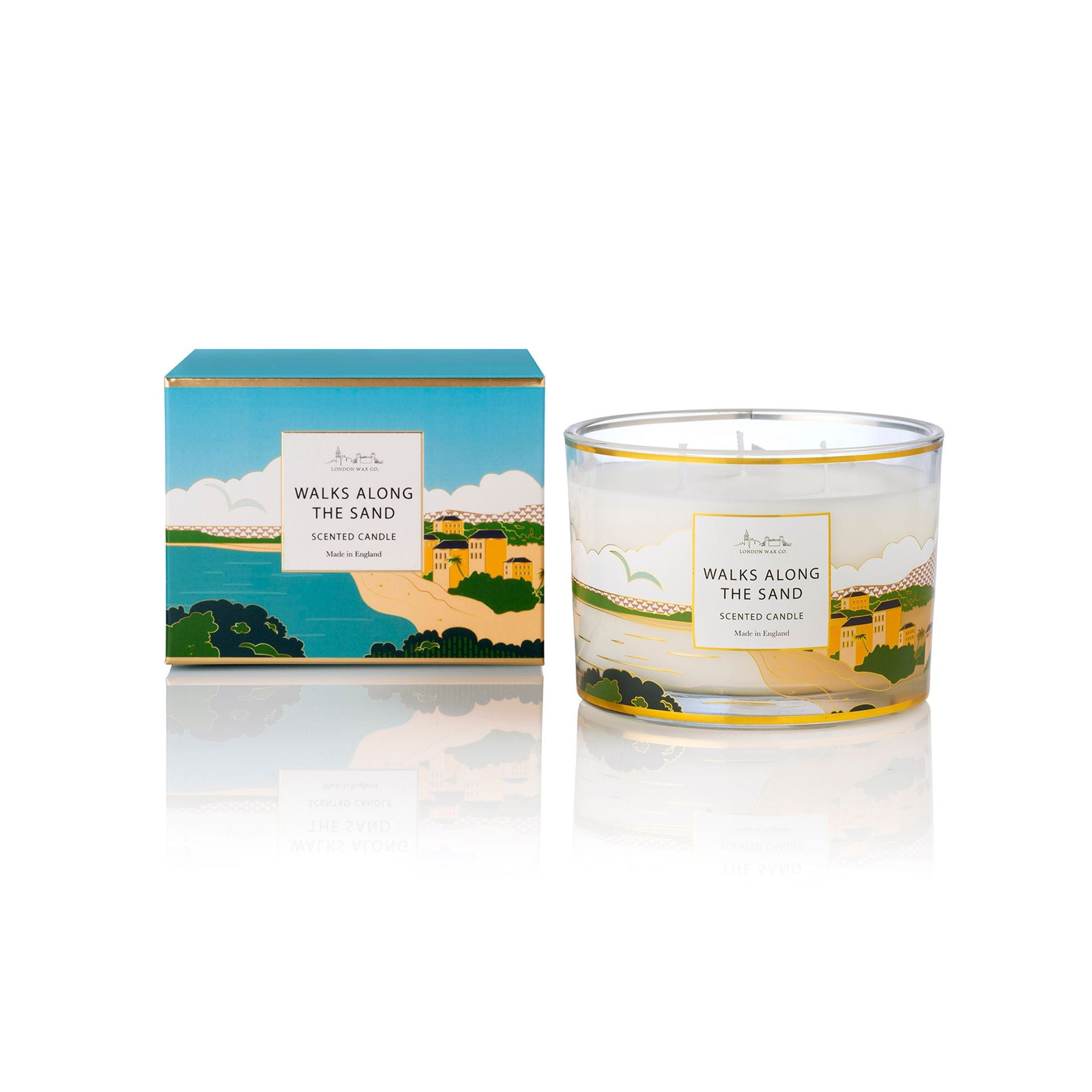 The London Wax Company Walks Along The Sand 3 Wick Candle 369g