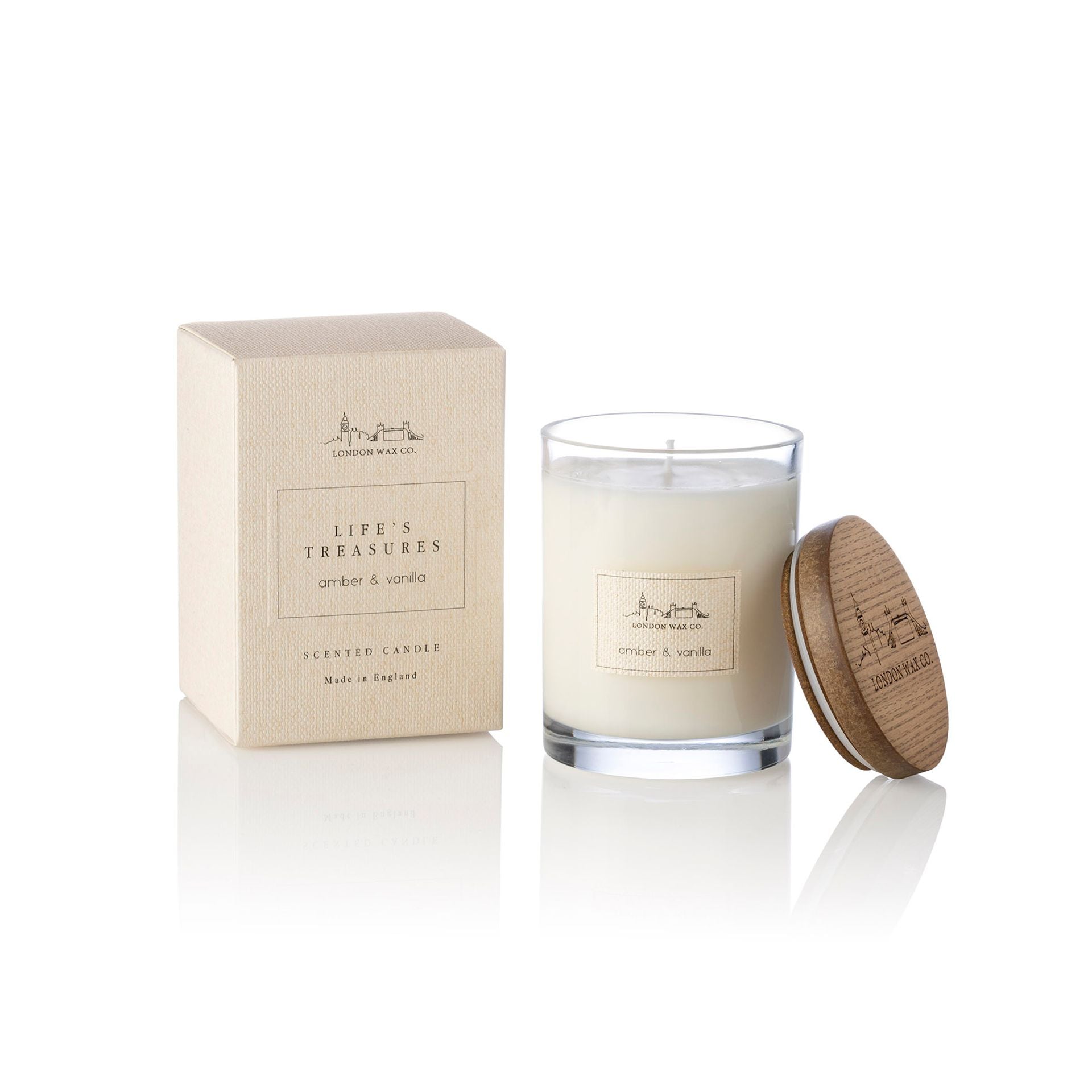 The London Wax Company Amber & Vanilla Lidded Candle 226g
