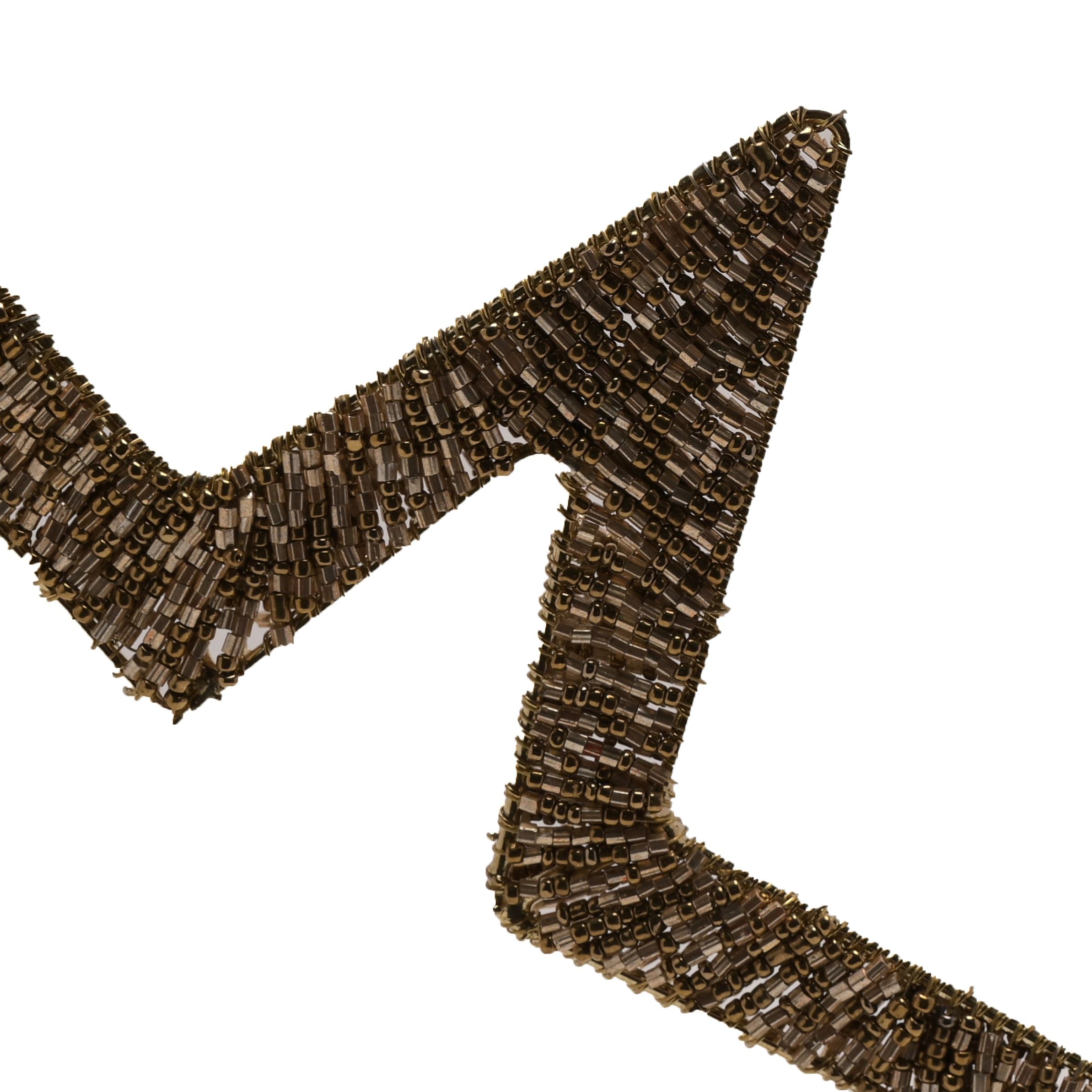 Celestial Gold Star Beaded Tree Topper