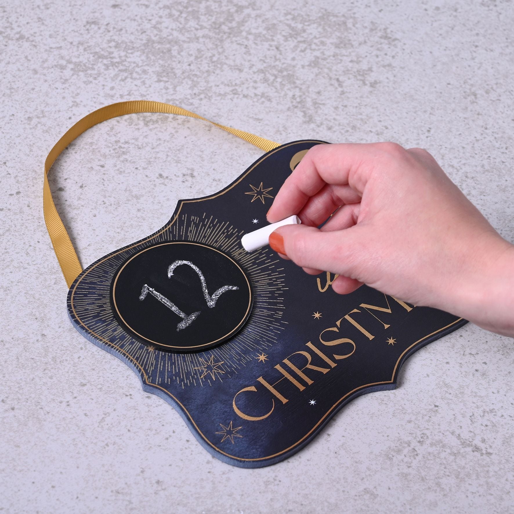 Celestial Christmas Countdown Chalk Board