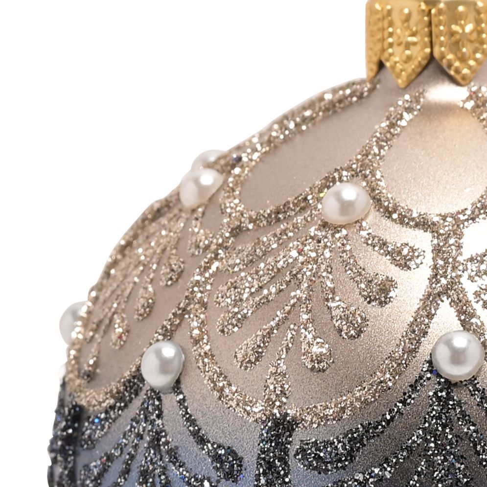 Celestial Blue Crystal Hand Decorated Ornamental Bauble