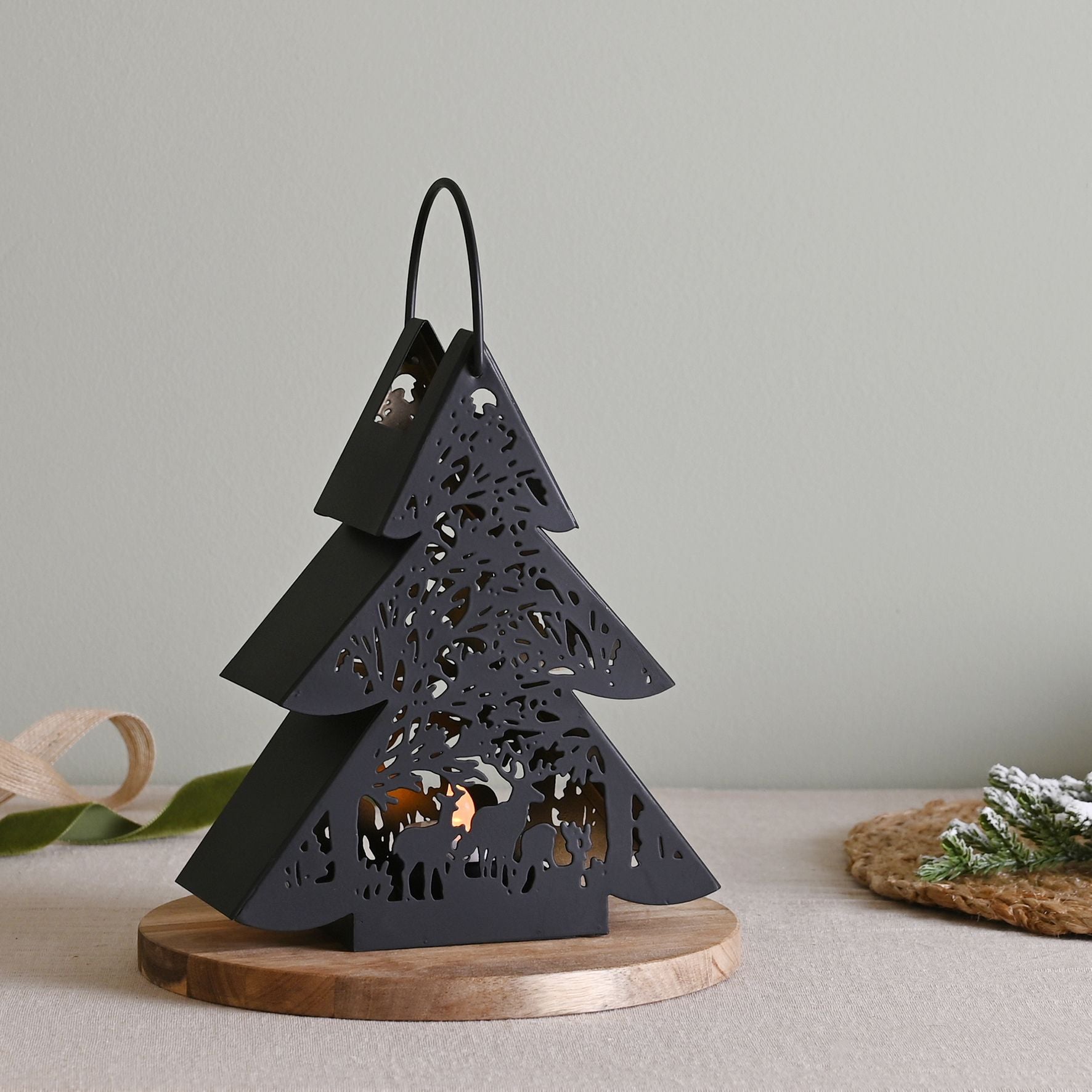 Black Tree Lantern Small