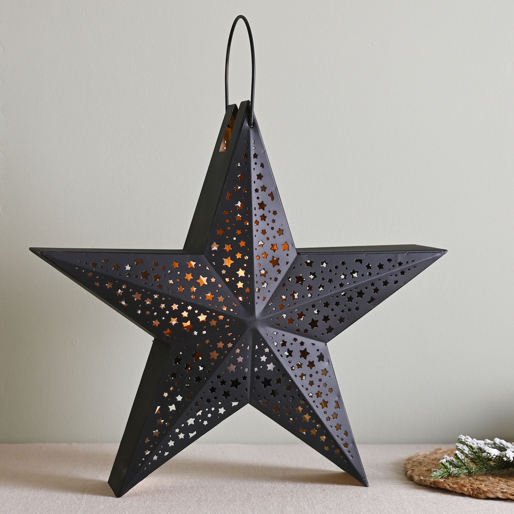 Black Star Lantern Large