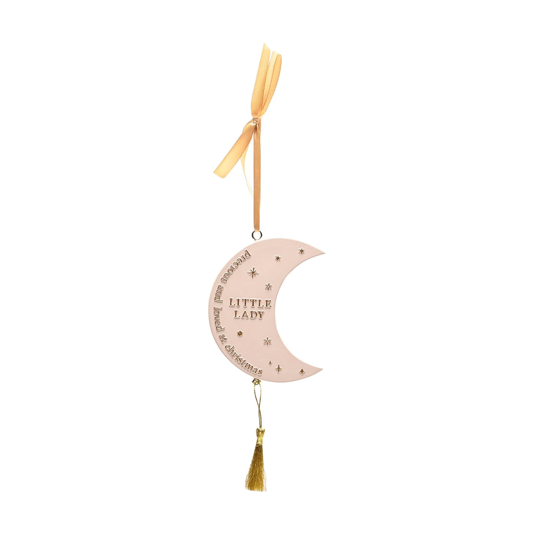 Bambino Christmas Hanging Moon Plaque - Little Lady
