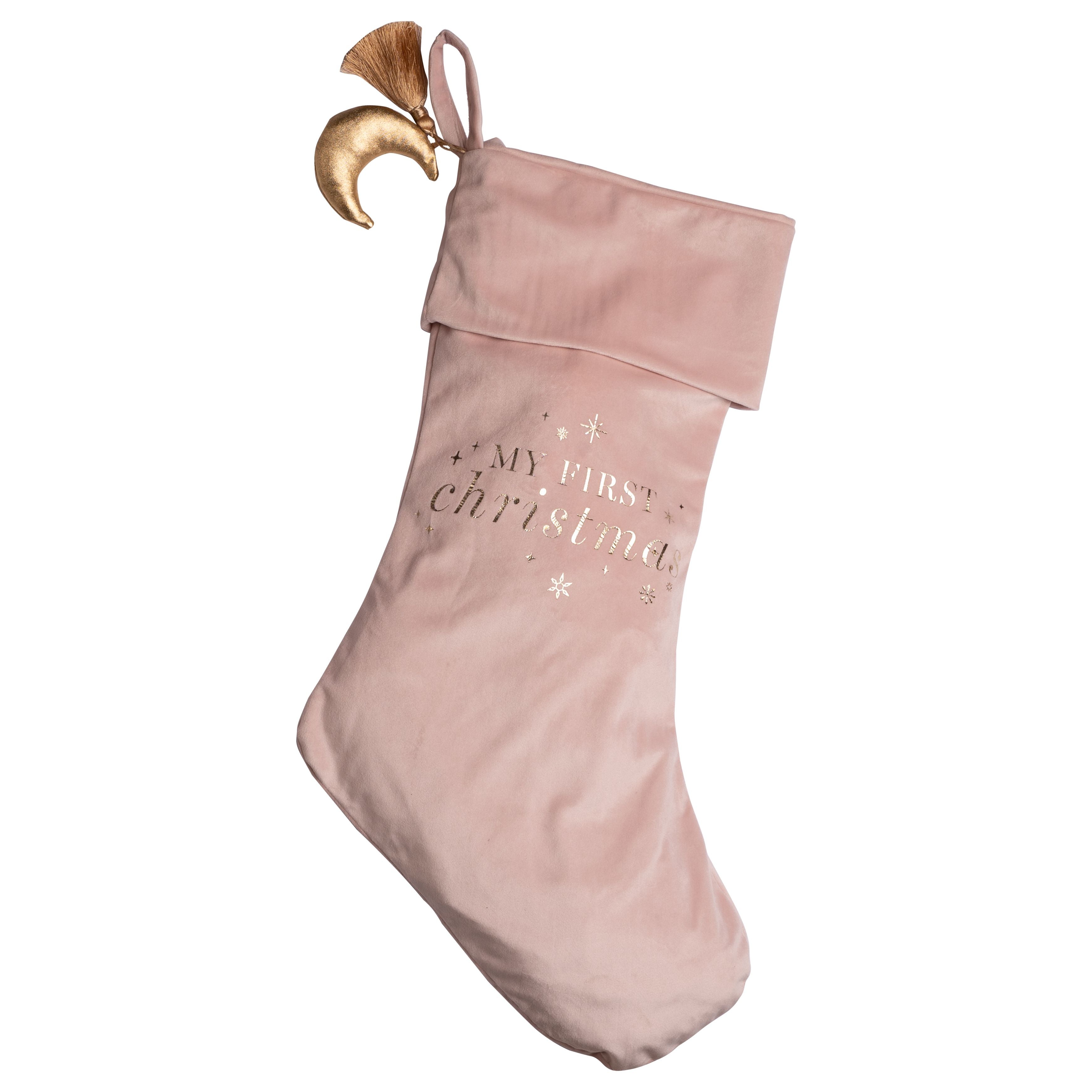 Bambino Baby's 1st Christmas Stocking Large - Pink