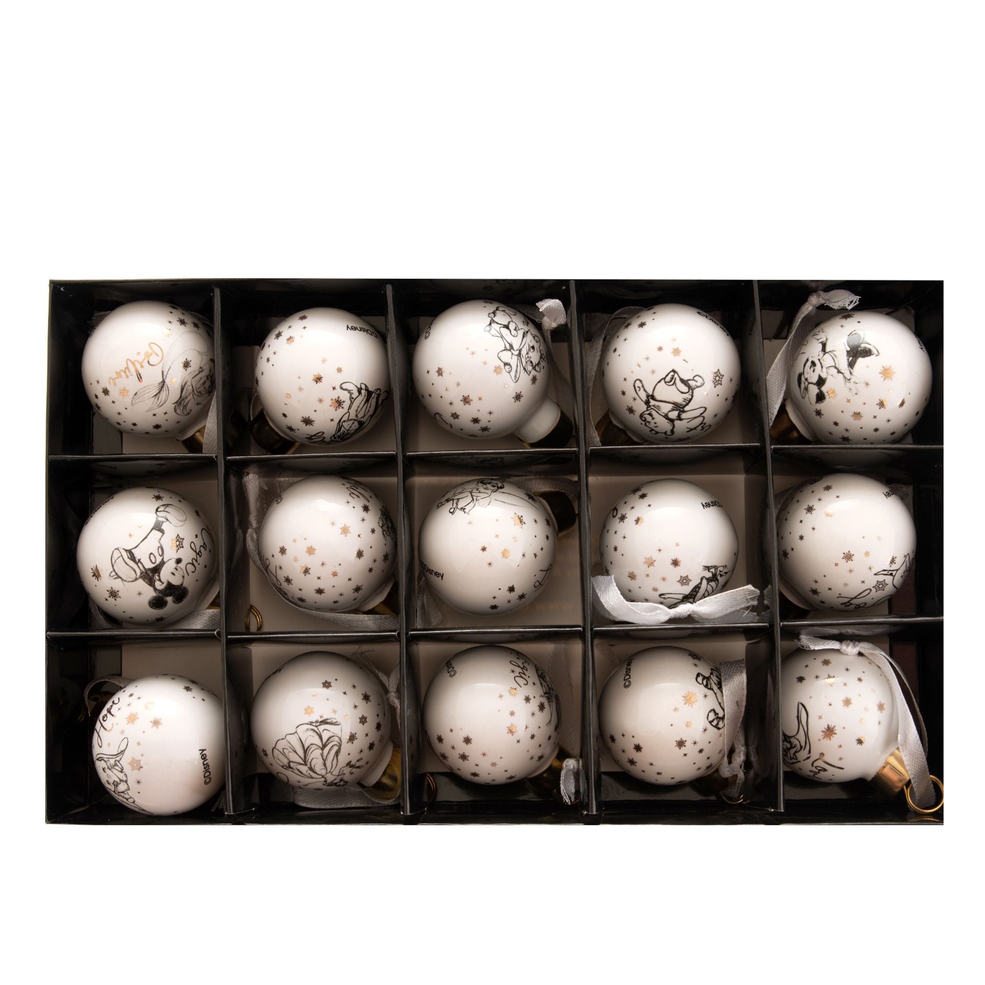 Disney Set of 15 Ceramic Baubles