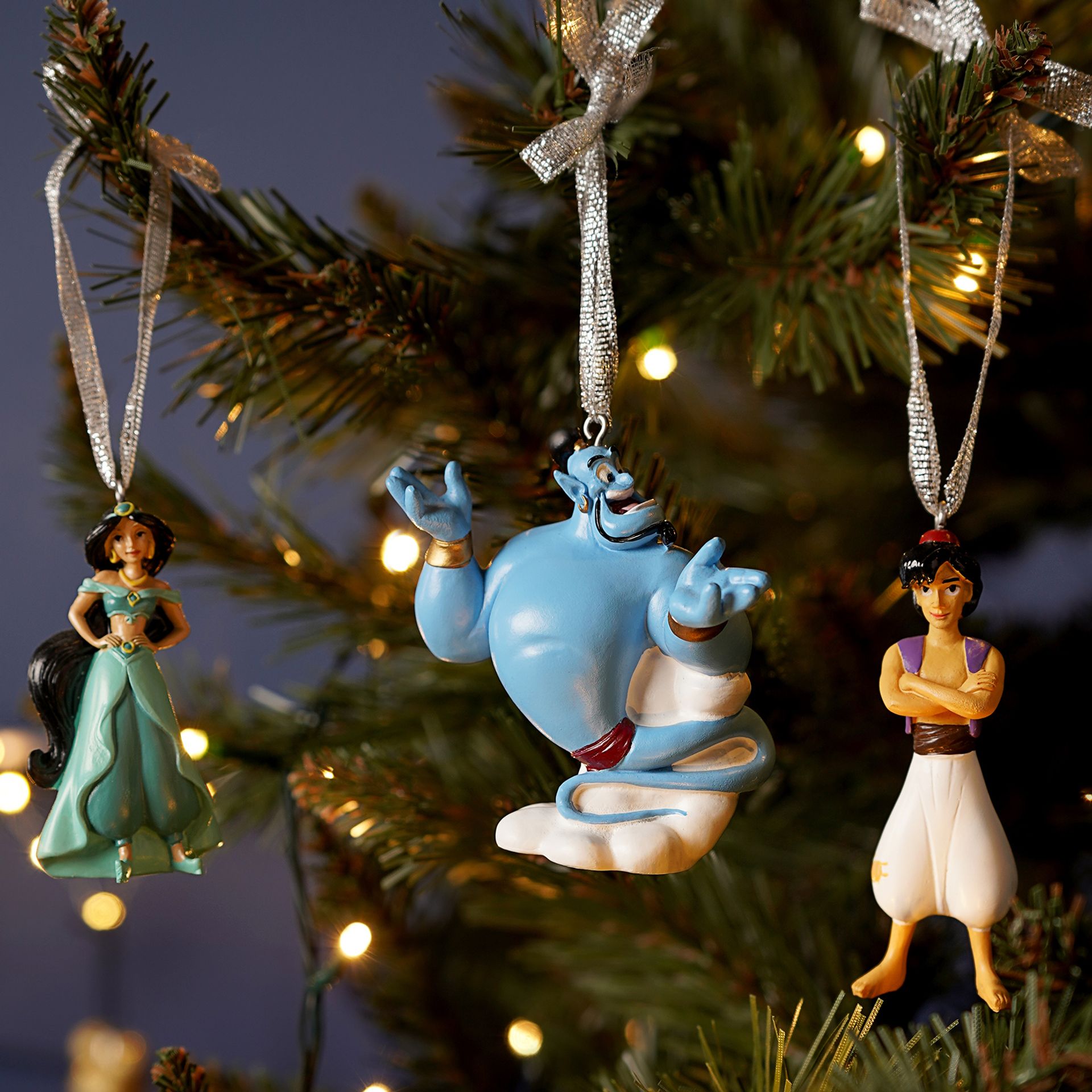 Disney Set of 3 Hanging Decorations Genie, Jasmine, Aladdin