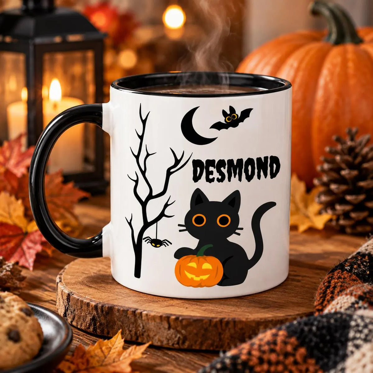 Halloween Mug Black Inside 11oz