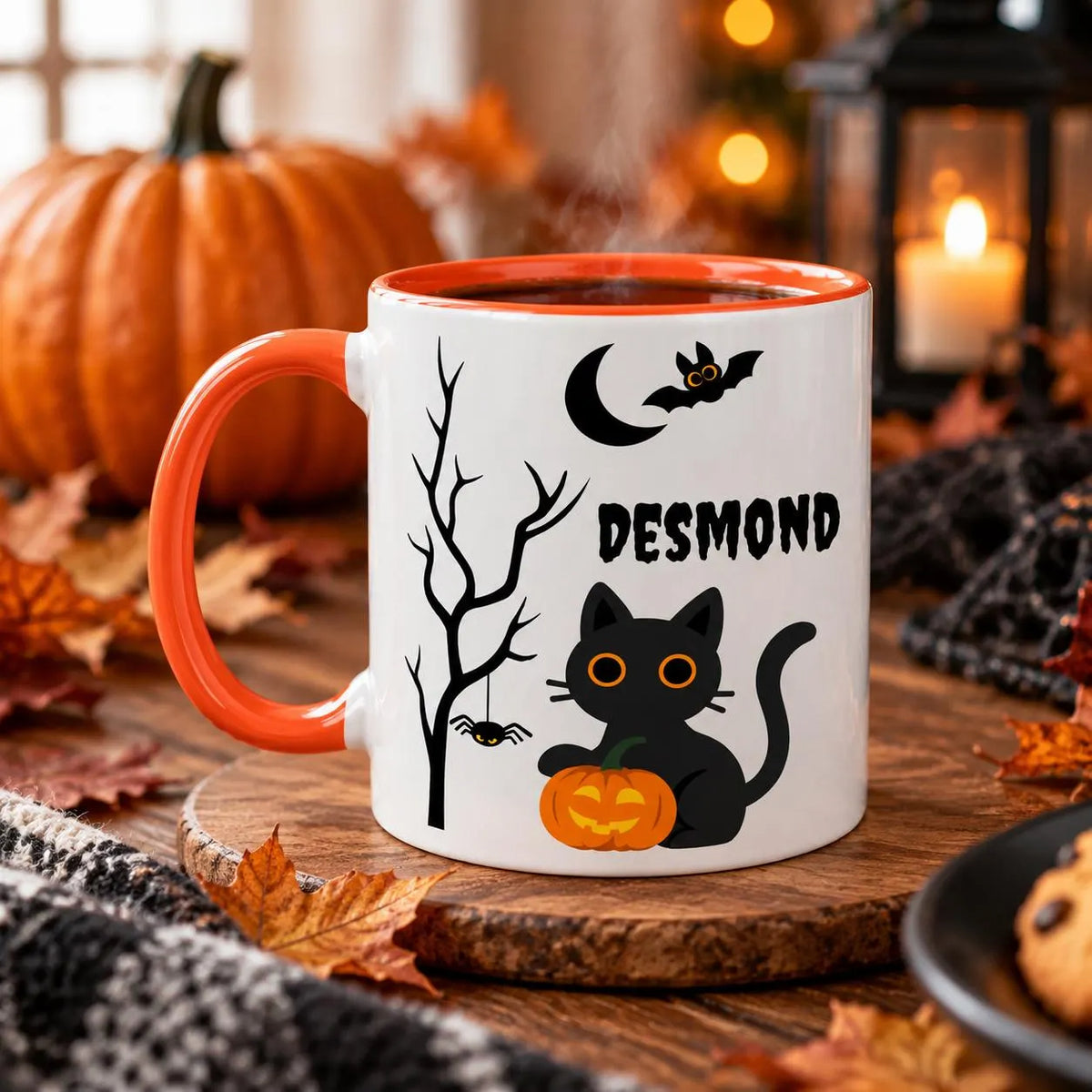 Halloween Mug Orange Inside 11oz