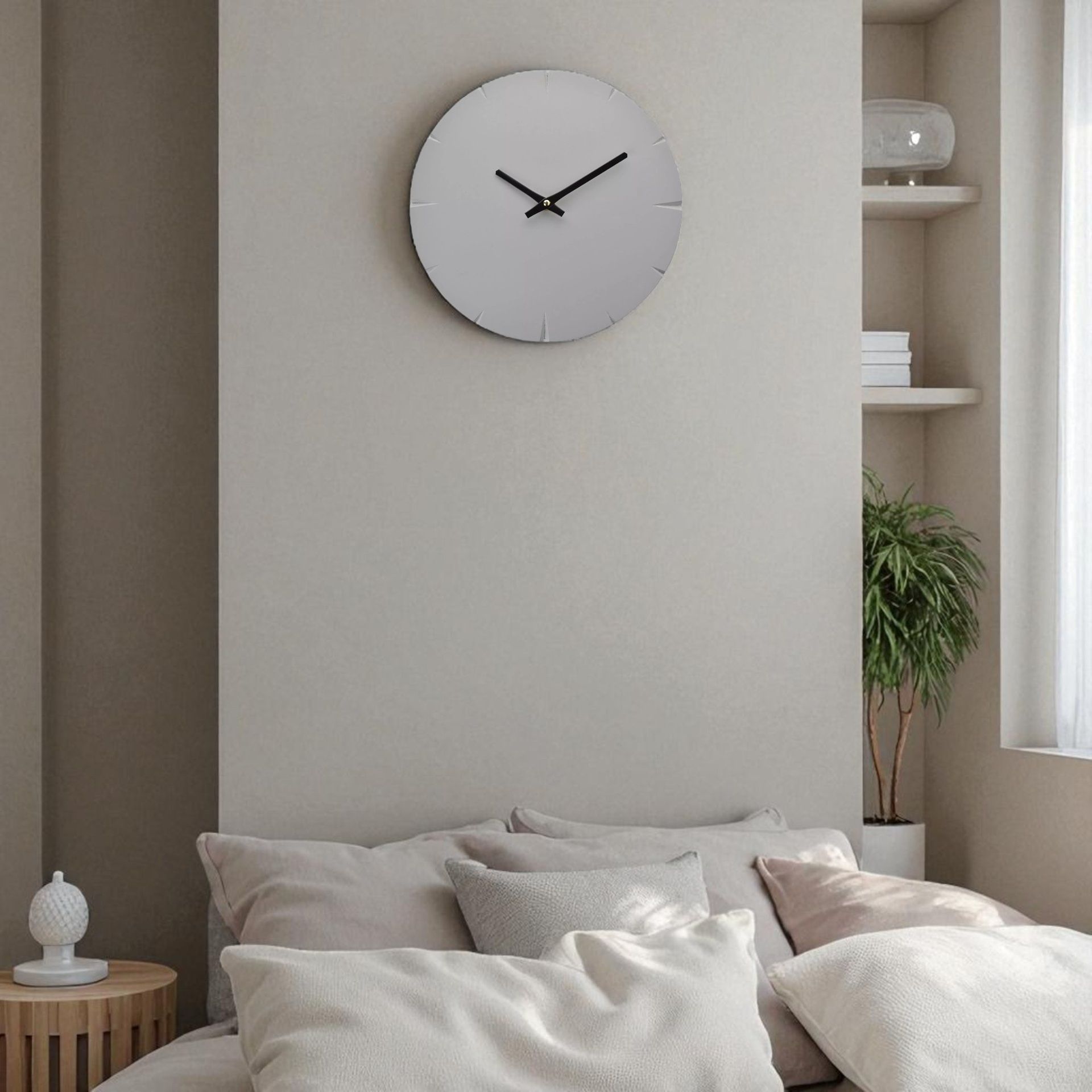 Interval Cement Look Wall Clock - 30cm