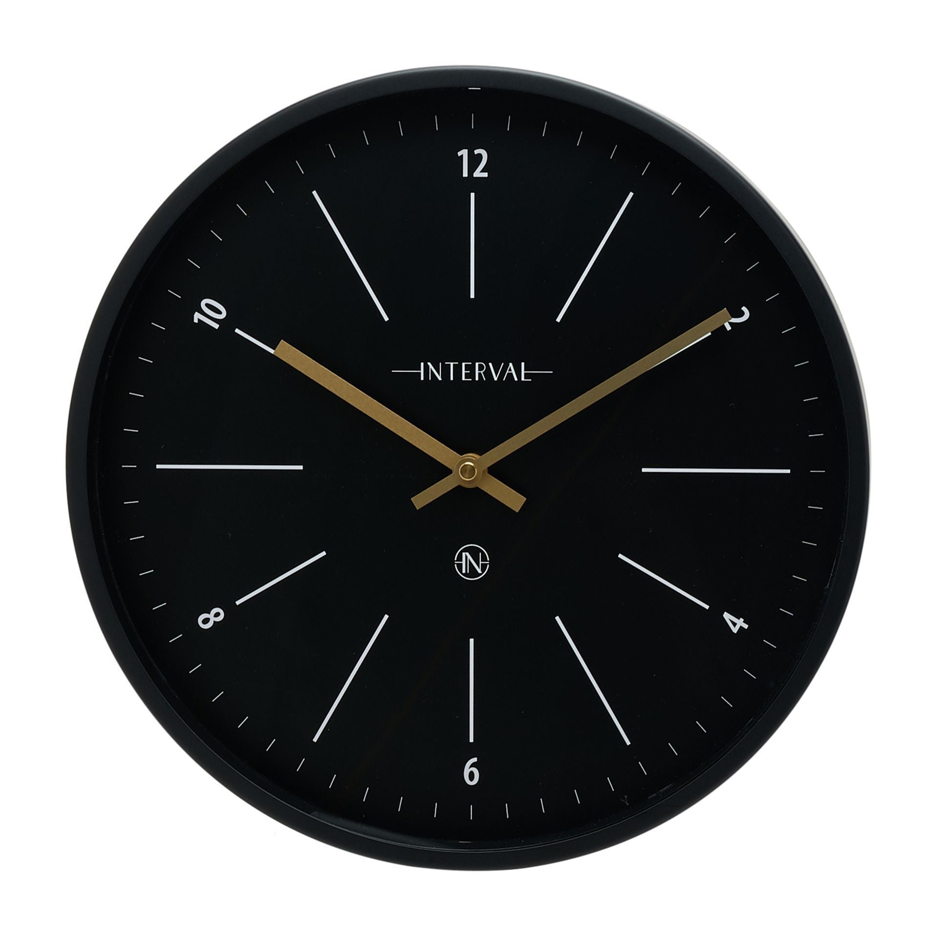 Interval Metal Wall Clock 32cm - Black