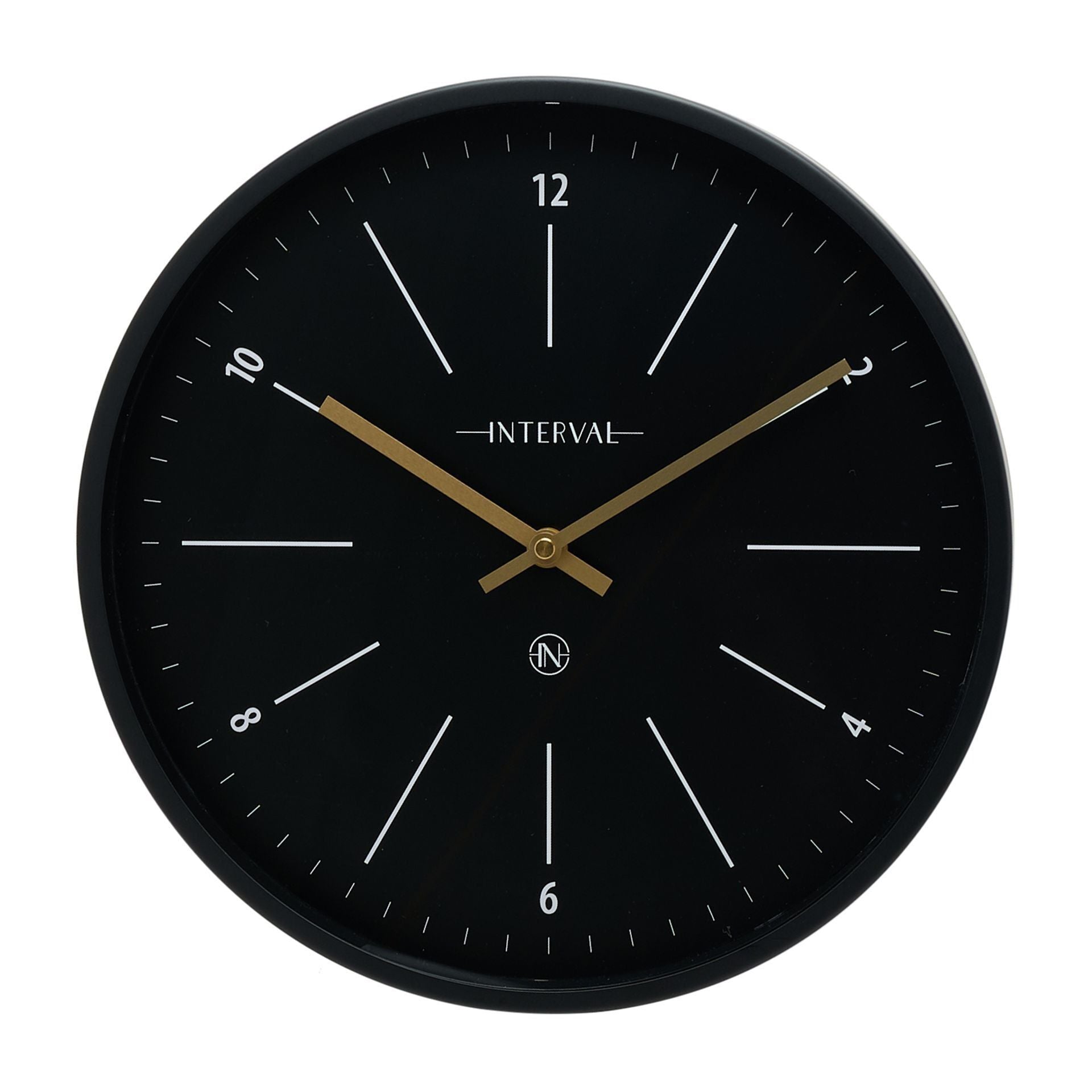 Interval Metal Wall Clock 32cm - Black