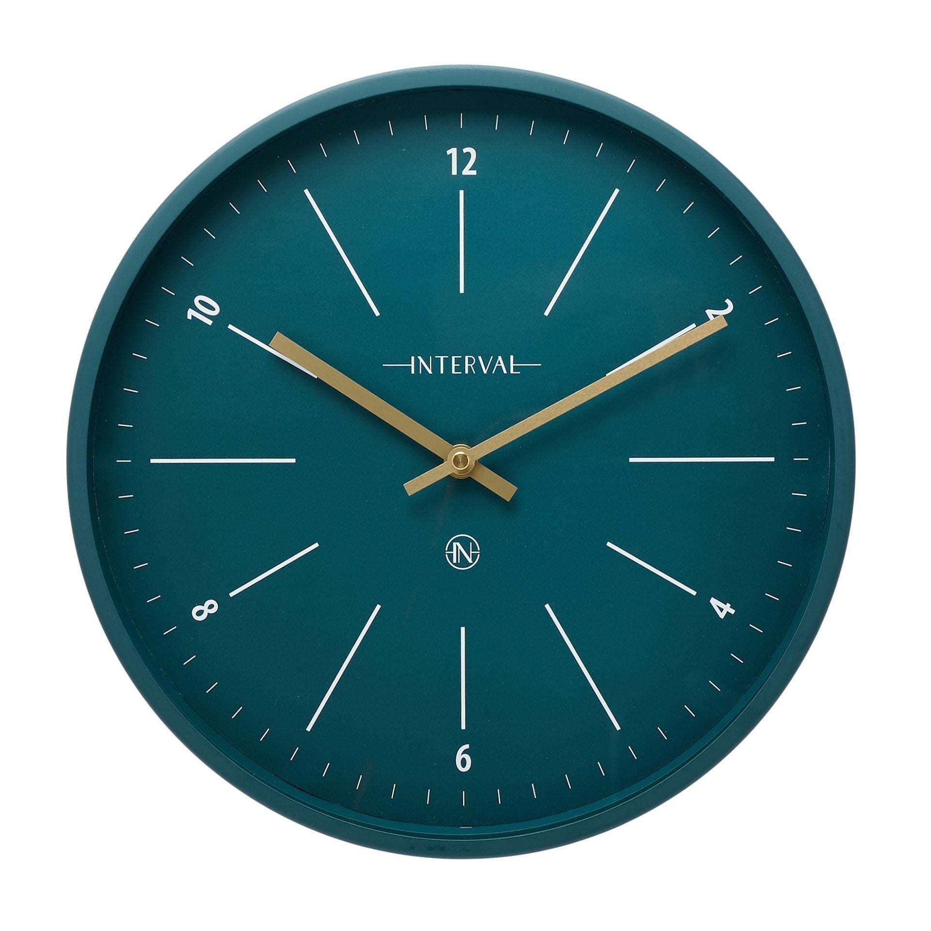 Interval Metal Wall Clock 32cm - Emerald