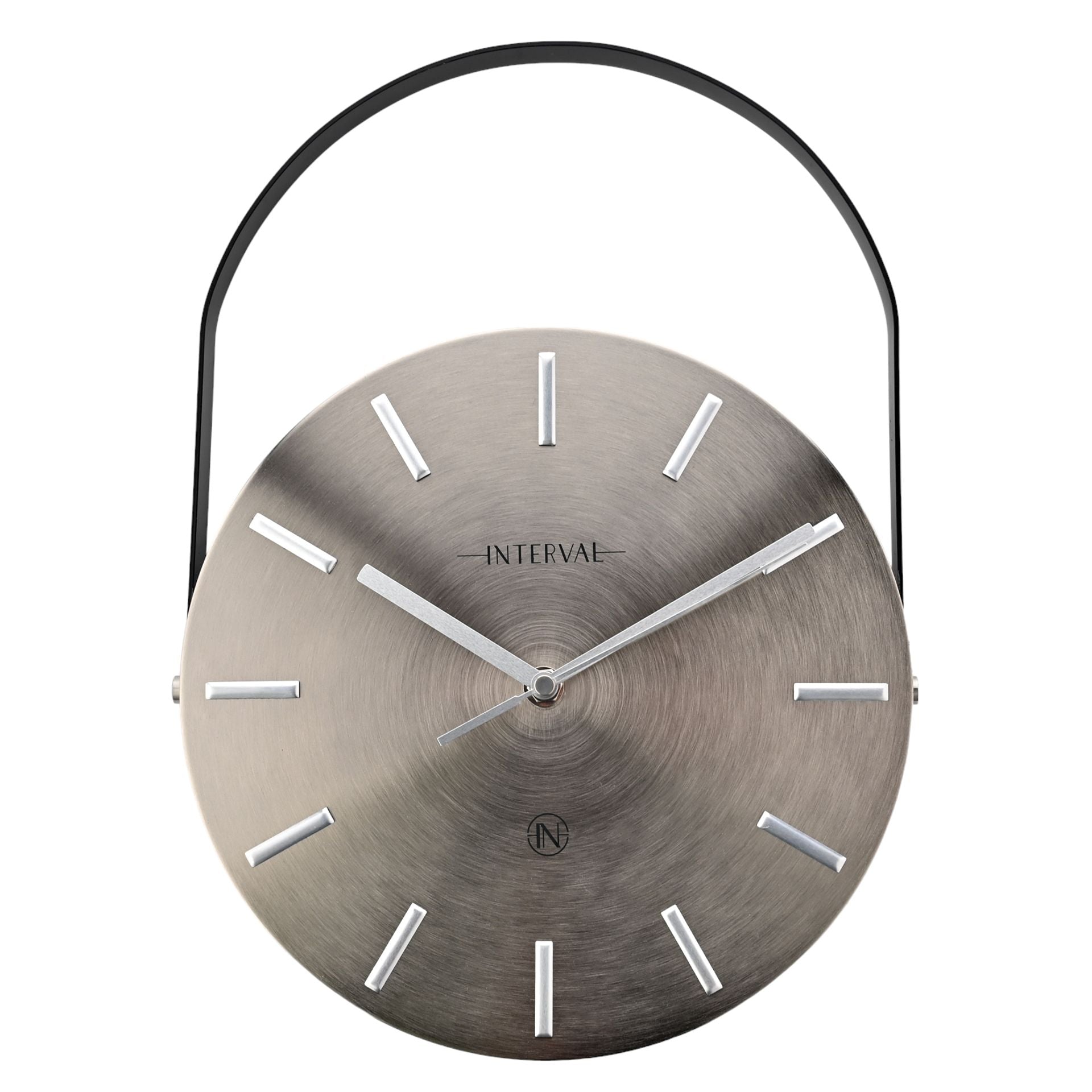 Interval Hanging Wall Clock - Silver