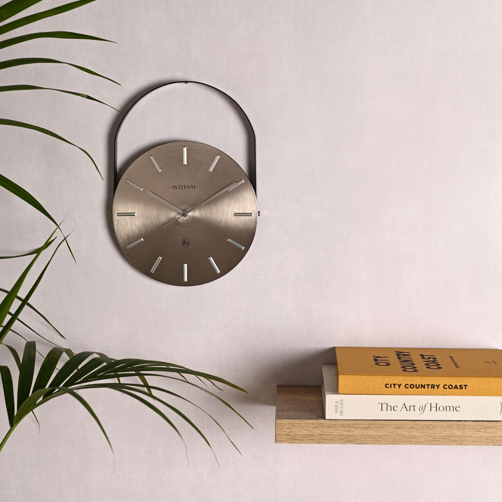 Interval Hanging Wall Clock - Silver