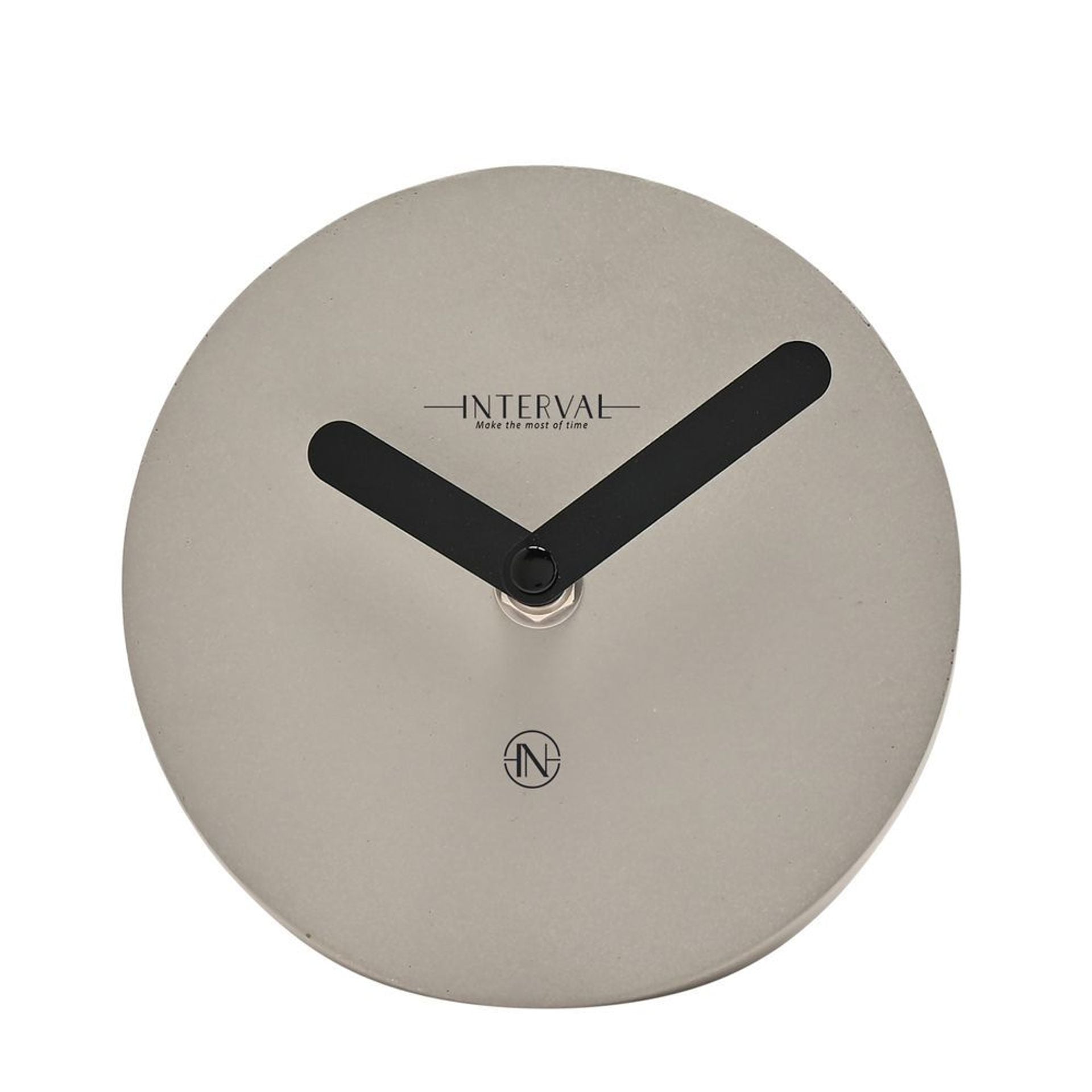 Interval Round Cement Mantel Clock - 13cm