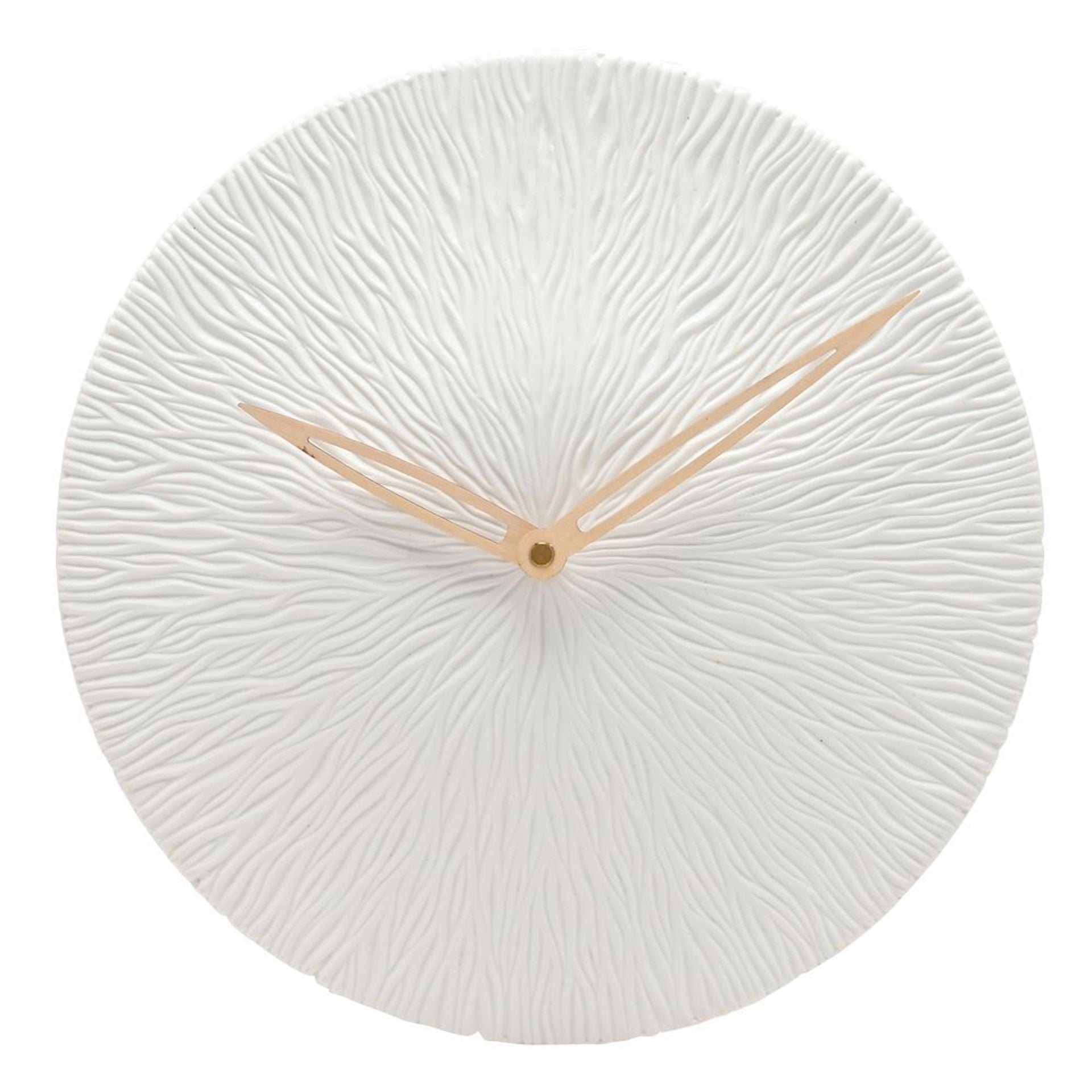 Interval Porcelain White Wall Clock 35cm - Textured