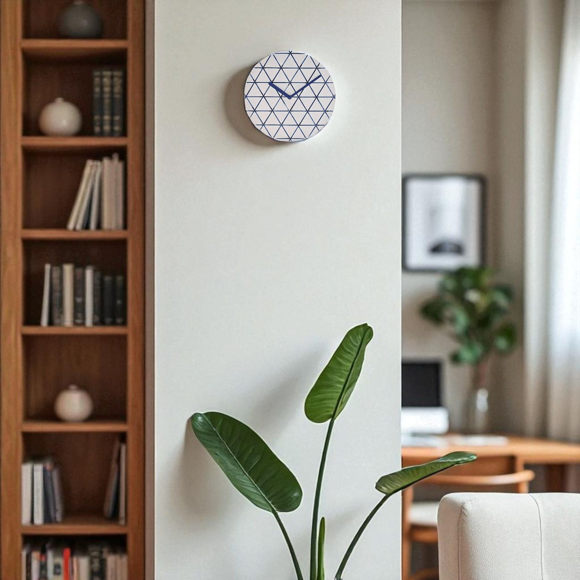 Interval Porcelain Wall Clock 28cm - Geometric Design