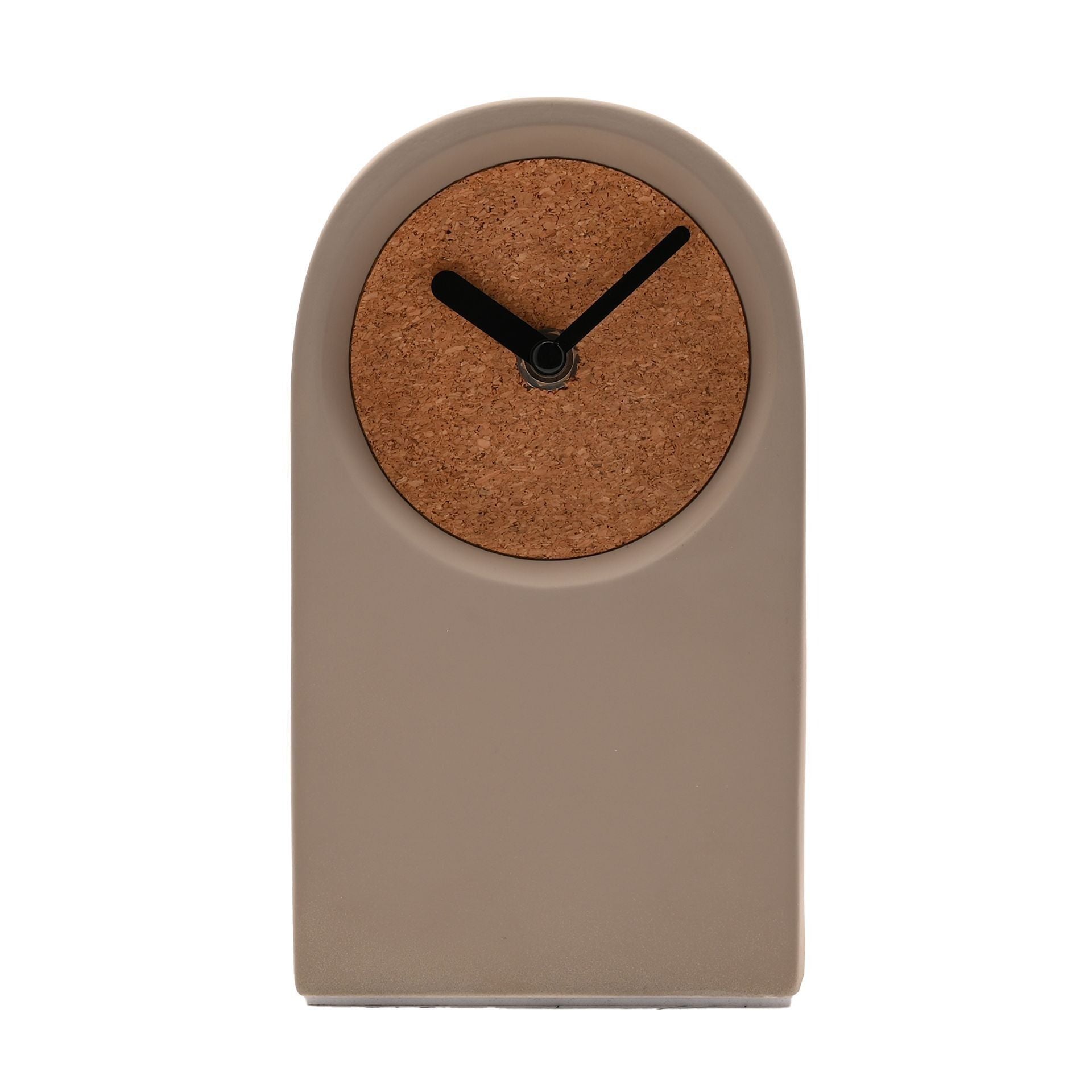Interval Porcelain & Cork Desk Clock - Taupe