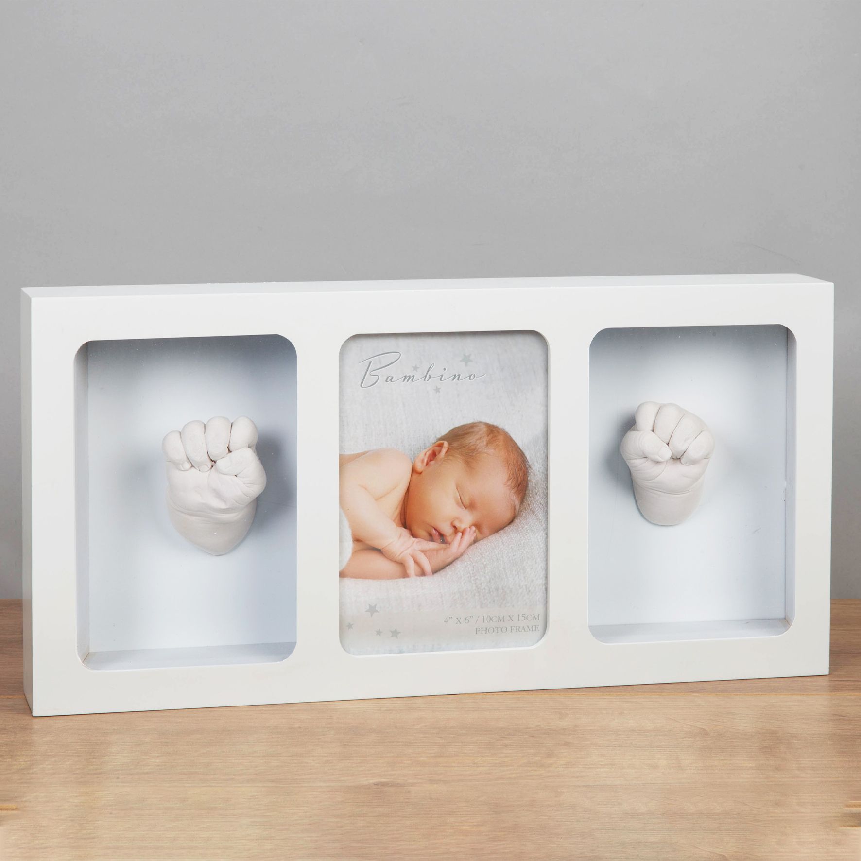 Bambino White Triple Photo Frame & Casting Kit