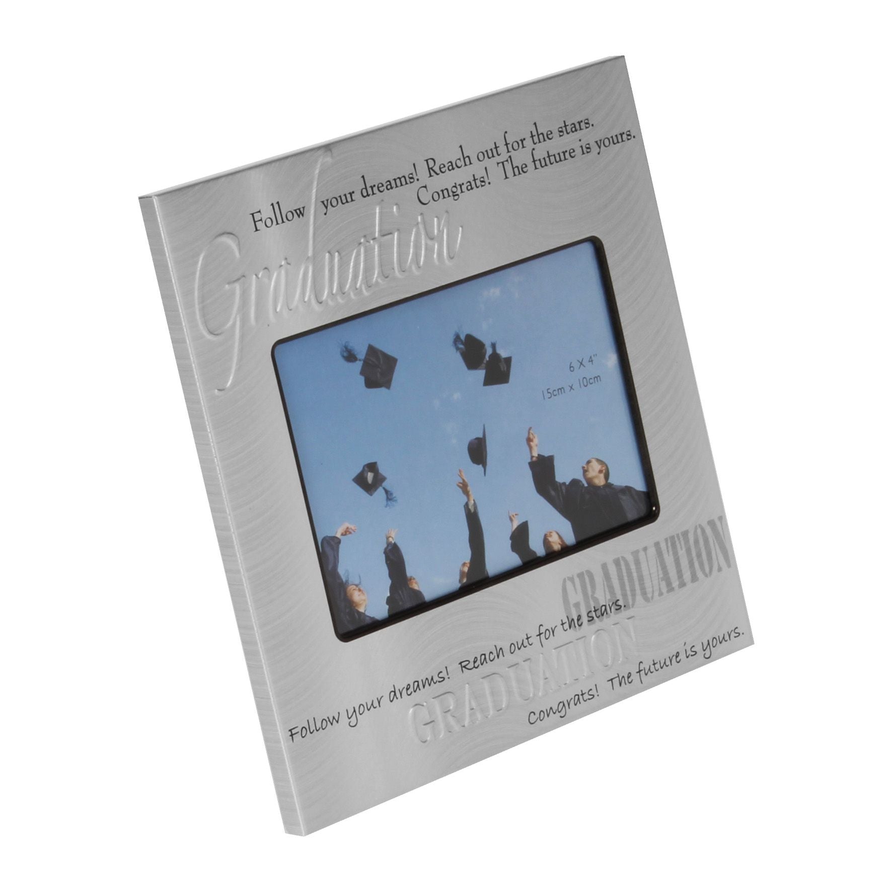 Graduation Frame Aluminium Satin embossed 6" x 4"