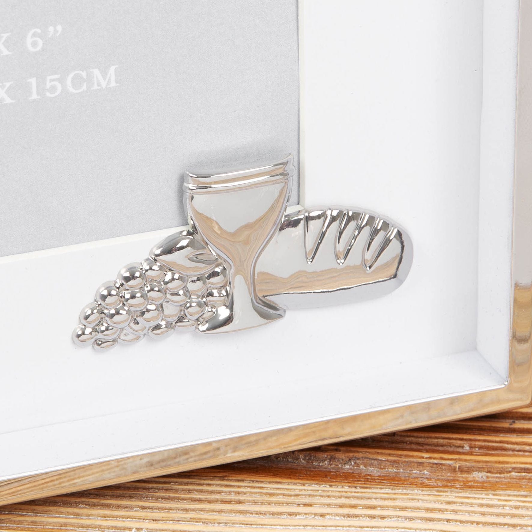 Faith & Hope Silver Box Communion Photo Frame 4" x 6"